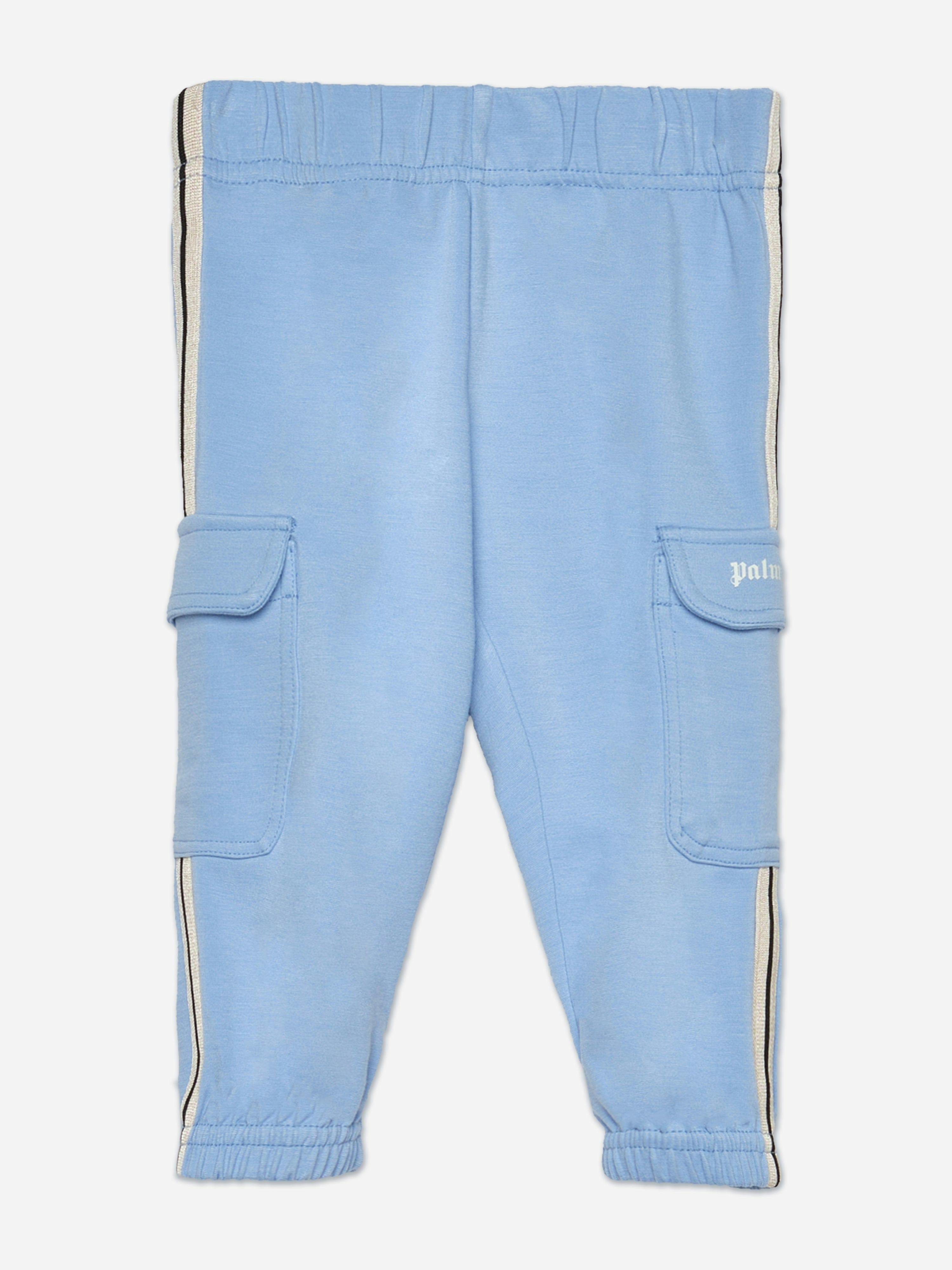 Palm Angels Men's Blue Baby Boys Track Cargo Joggers In - 24 Months