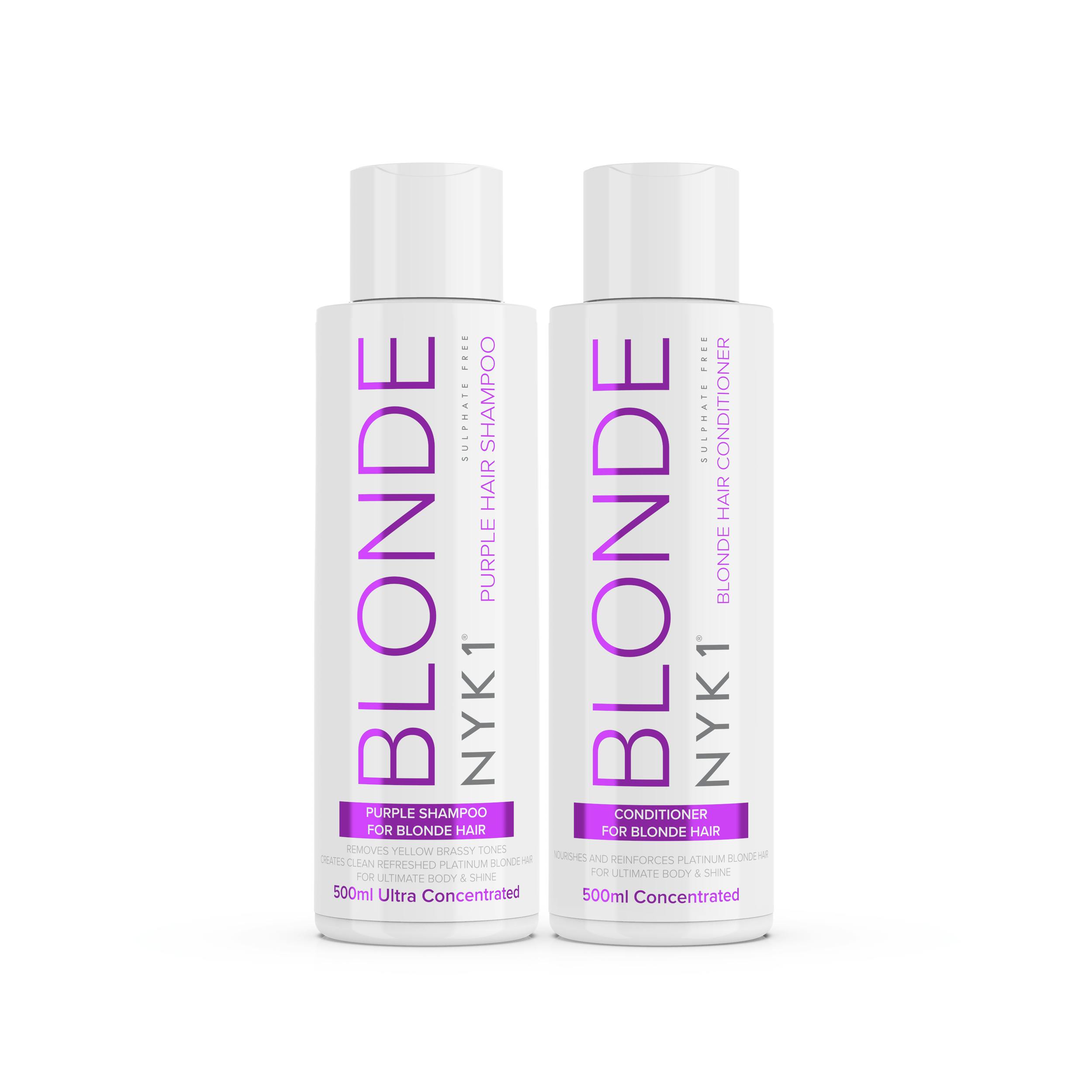 Nyk1 Purple Shampoo & Conditioner For Blonde Hair Sulphate Free - Hair Shampoo And Conditioner (500Ml X2)