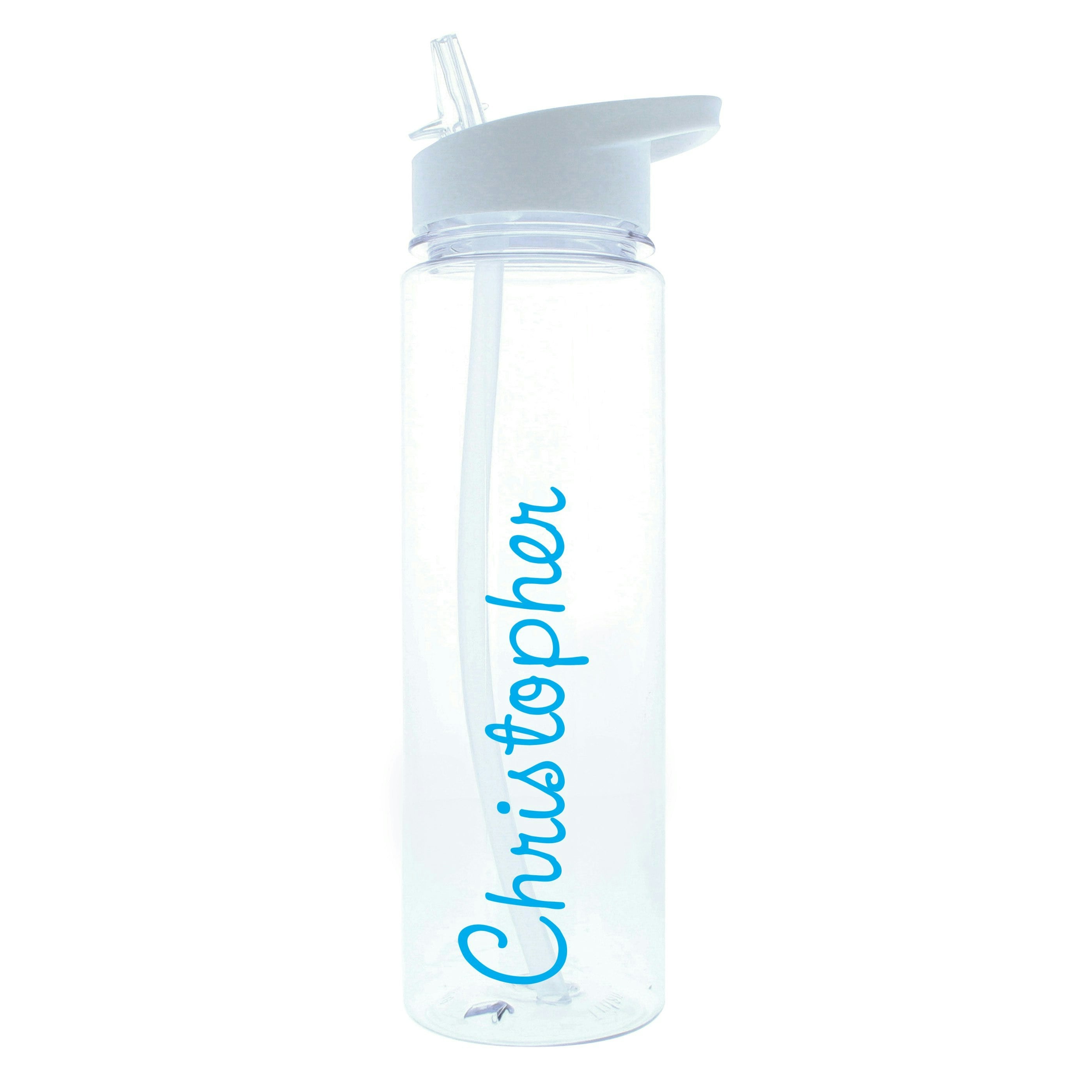 Personalised Memento Company Blue Personalised Name Water Bottle