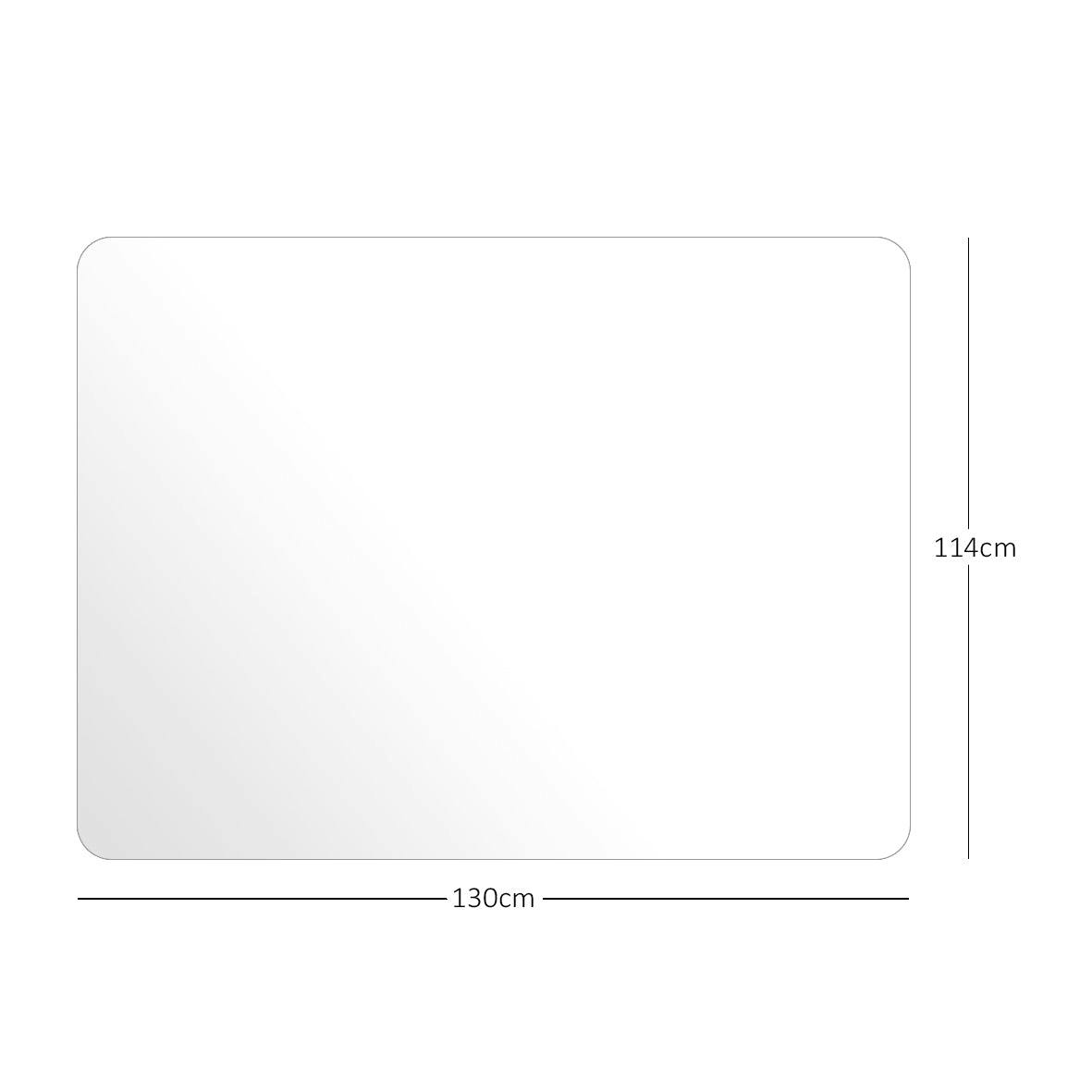 Nicoman Chair Mat For Hard Floors - Frosted - 114X130 Cm