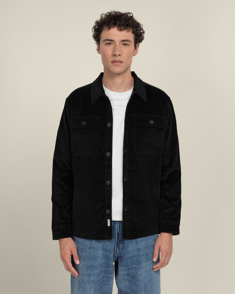 Larsson & Co Black Saeby - Heavy Corduroy Overshirt - M