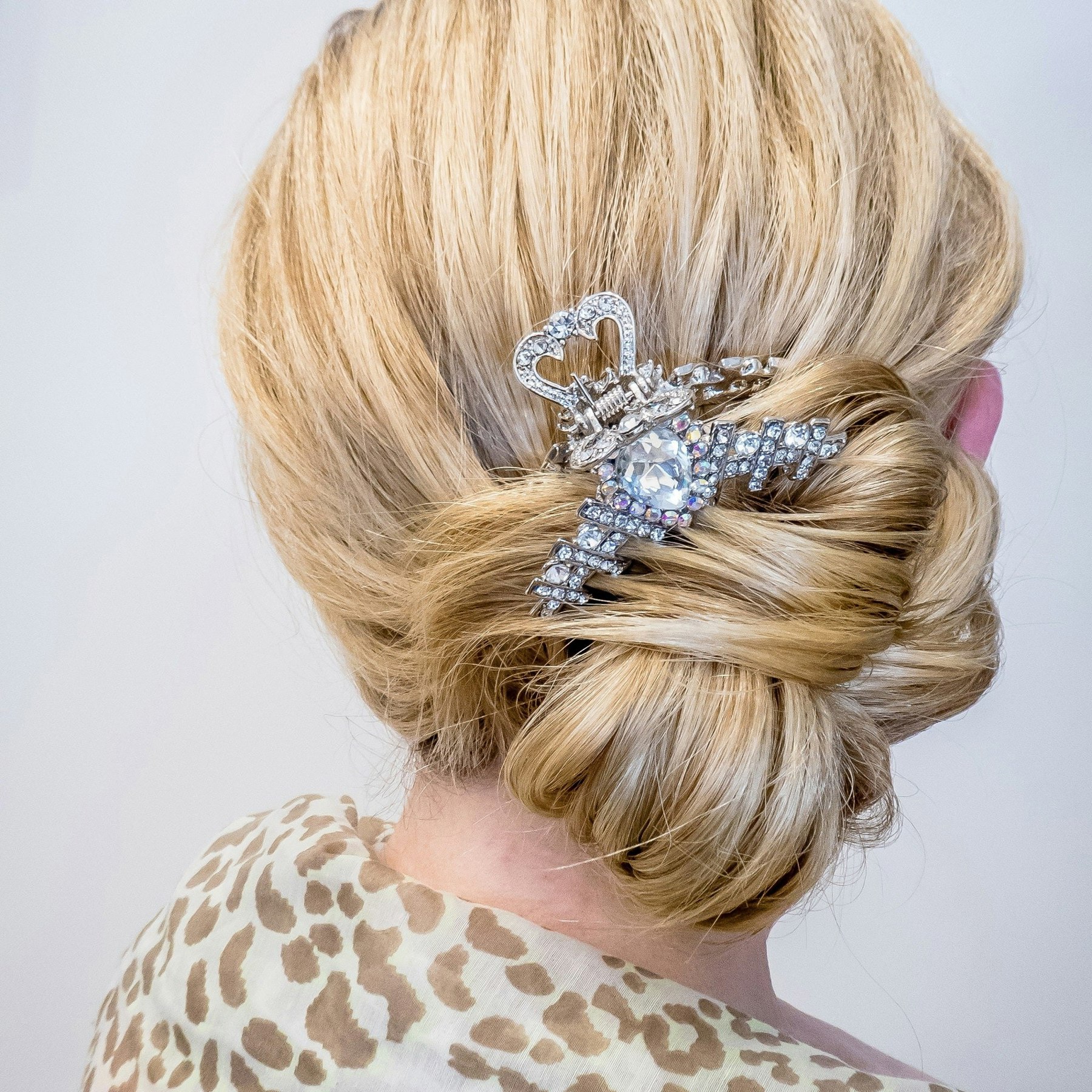 Queenmee Accessories Silver Claw Hair Clip With Diamante