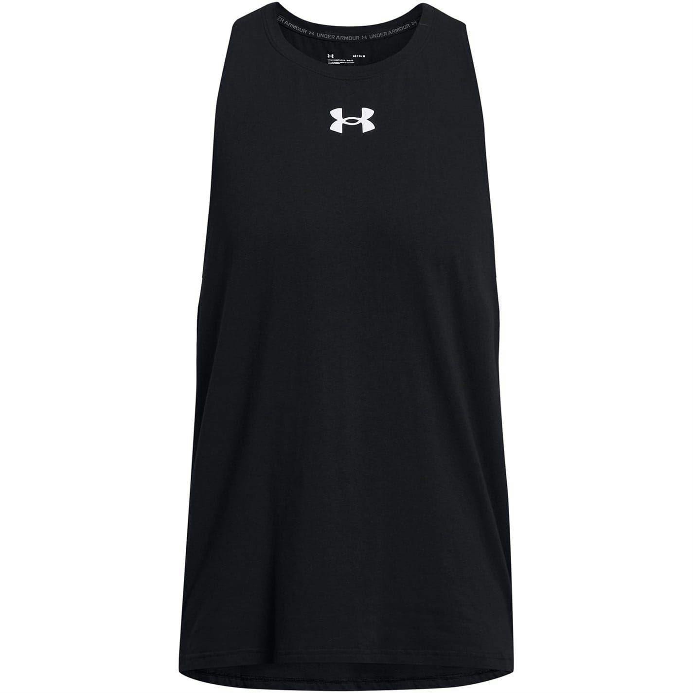 Under Armour Men's Black Baseline Tank Top - Xxl - 100% Mixed