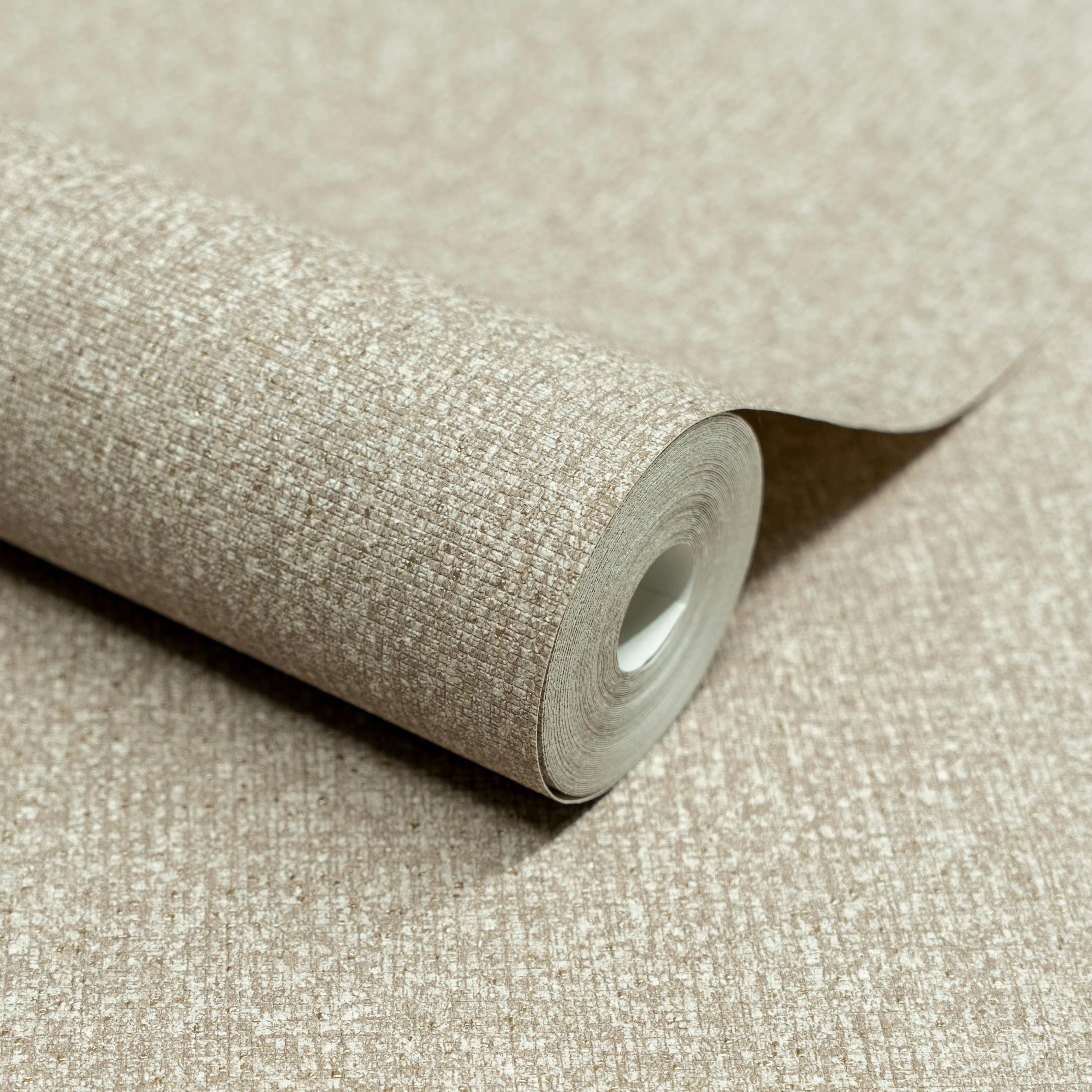 Grandeco Boutique Monroy Semi Plain Embossed Wallpaper - Taupe - Image 2