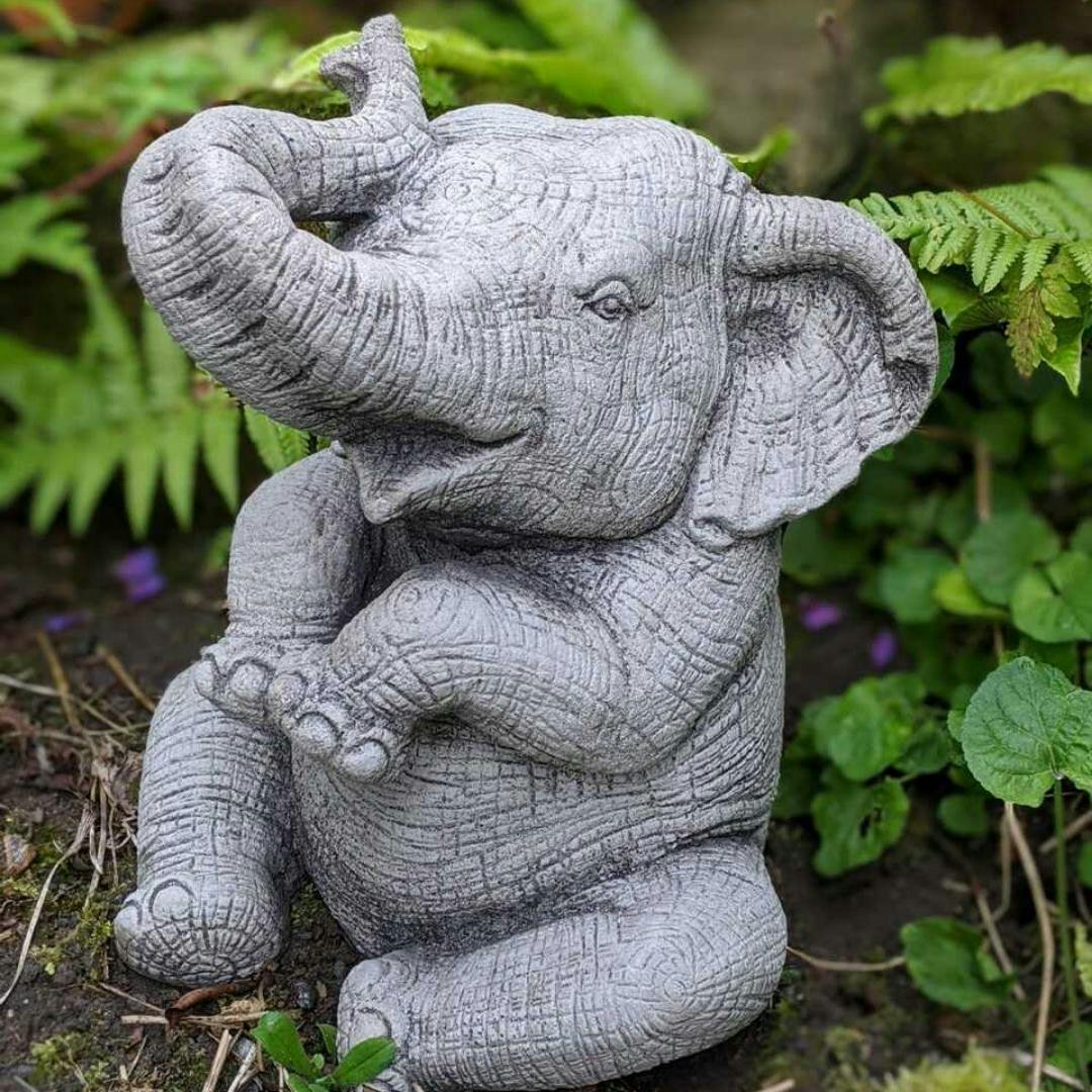 Osn Stunning Trunk-Up Large Elephant Garden Ornament