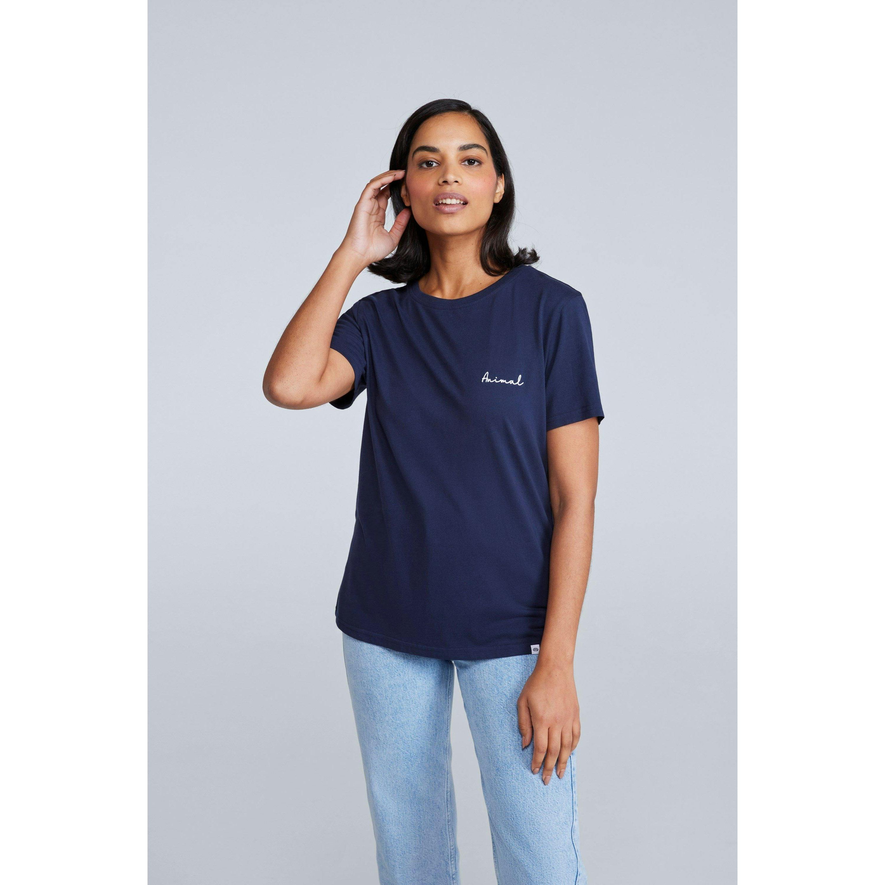 Animal Women's Dark/Blue Marina Logo Organic T-Shirt - 6 Uk - 100% Organic Cotton