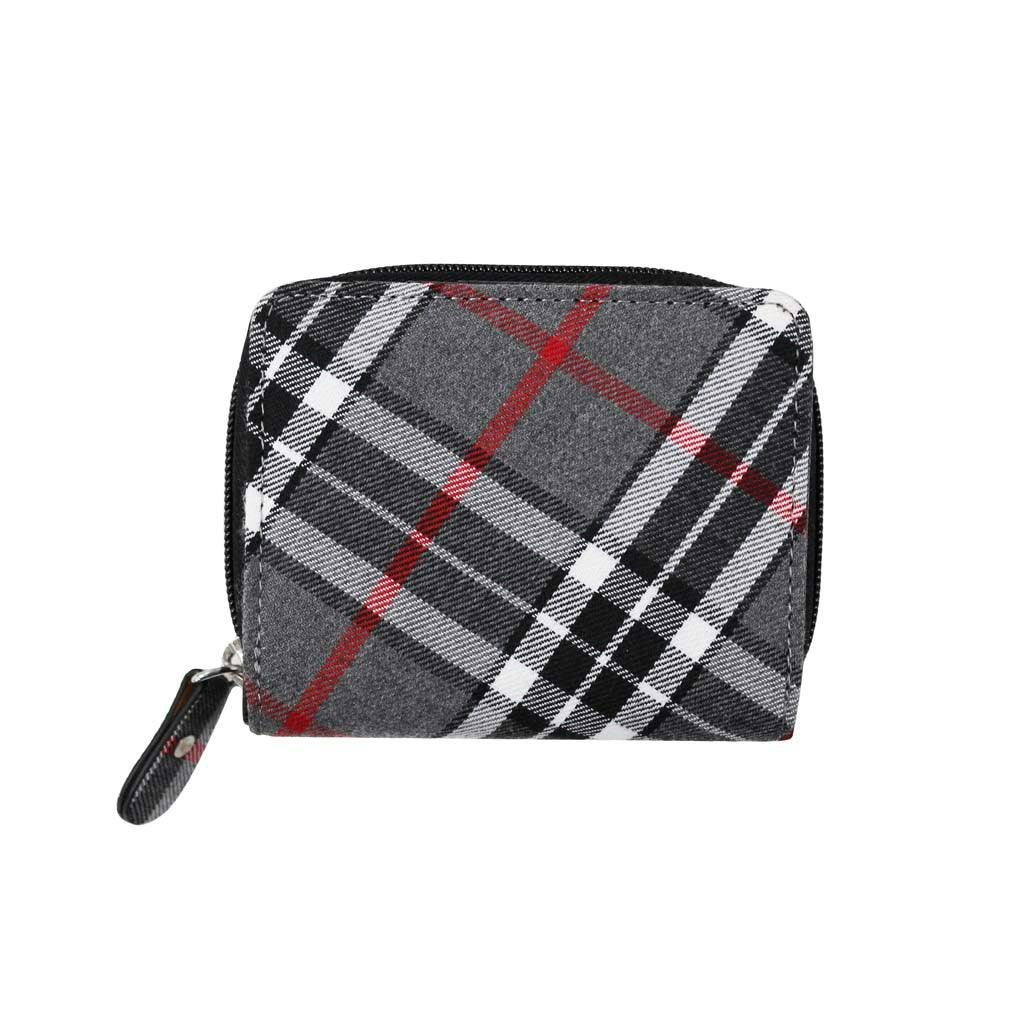 Heritage Traditions Grey Classic Tartan Zip Purse - Thomson