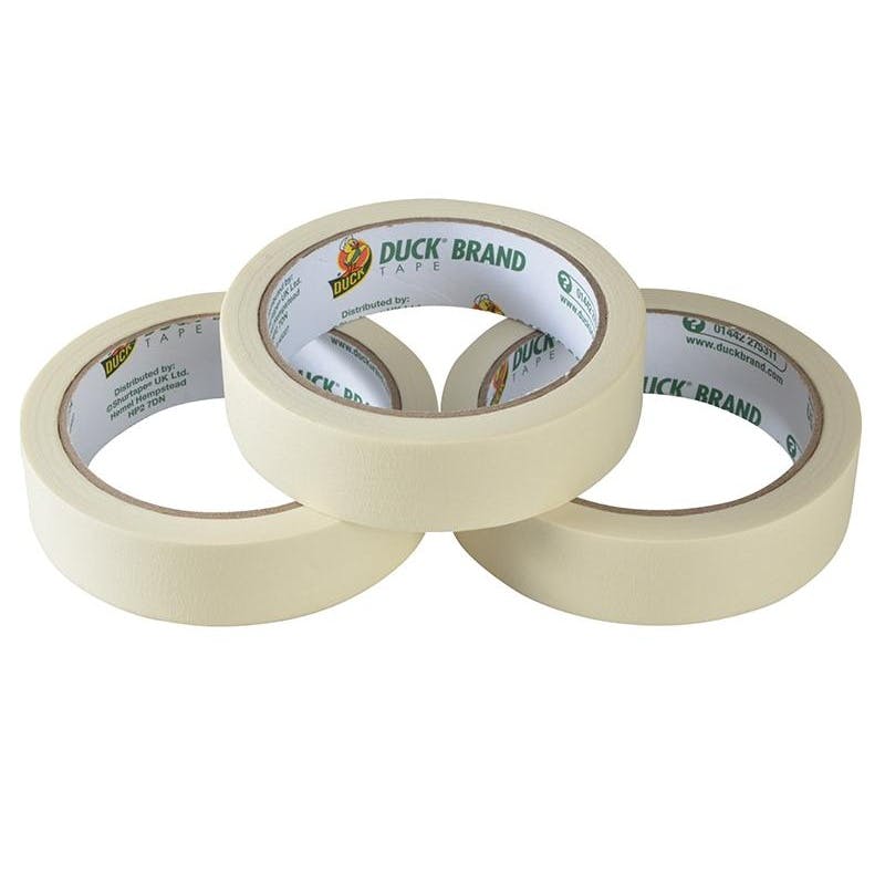Shurtape Duck Tape All-Purpose Masking Tape - Multi Colour - Pack Of 3 - 25Mm X 25M - Multi Colour
