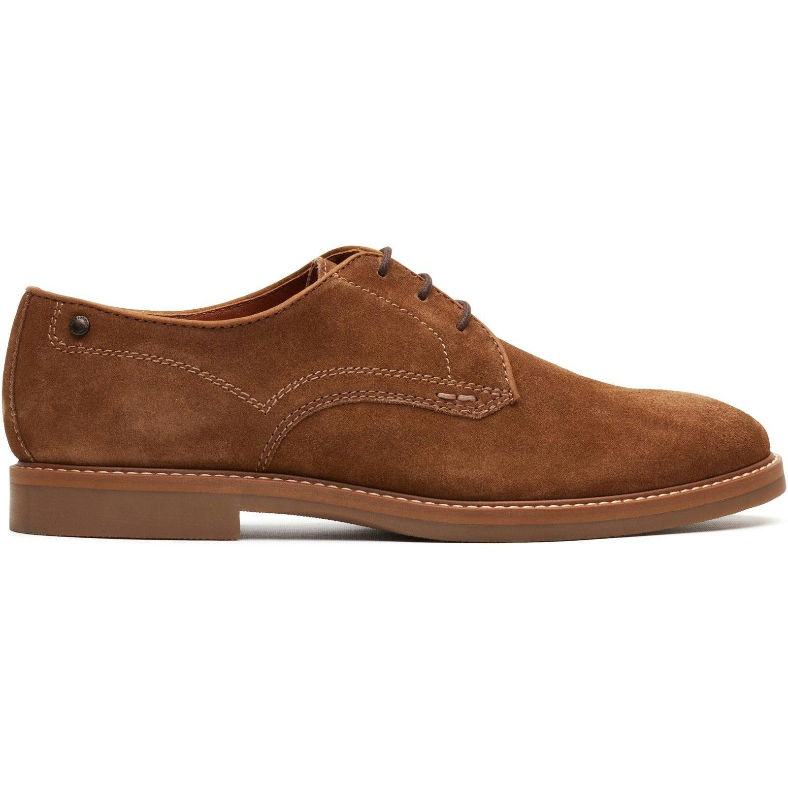 Base London Men's Brown Strand Derby Shoes Camel - Uk 7