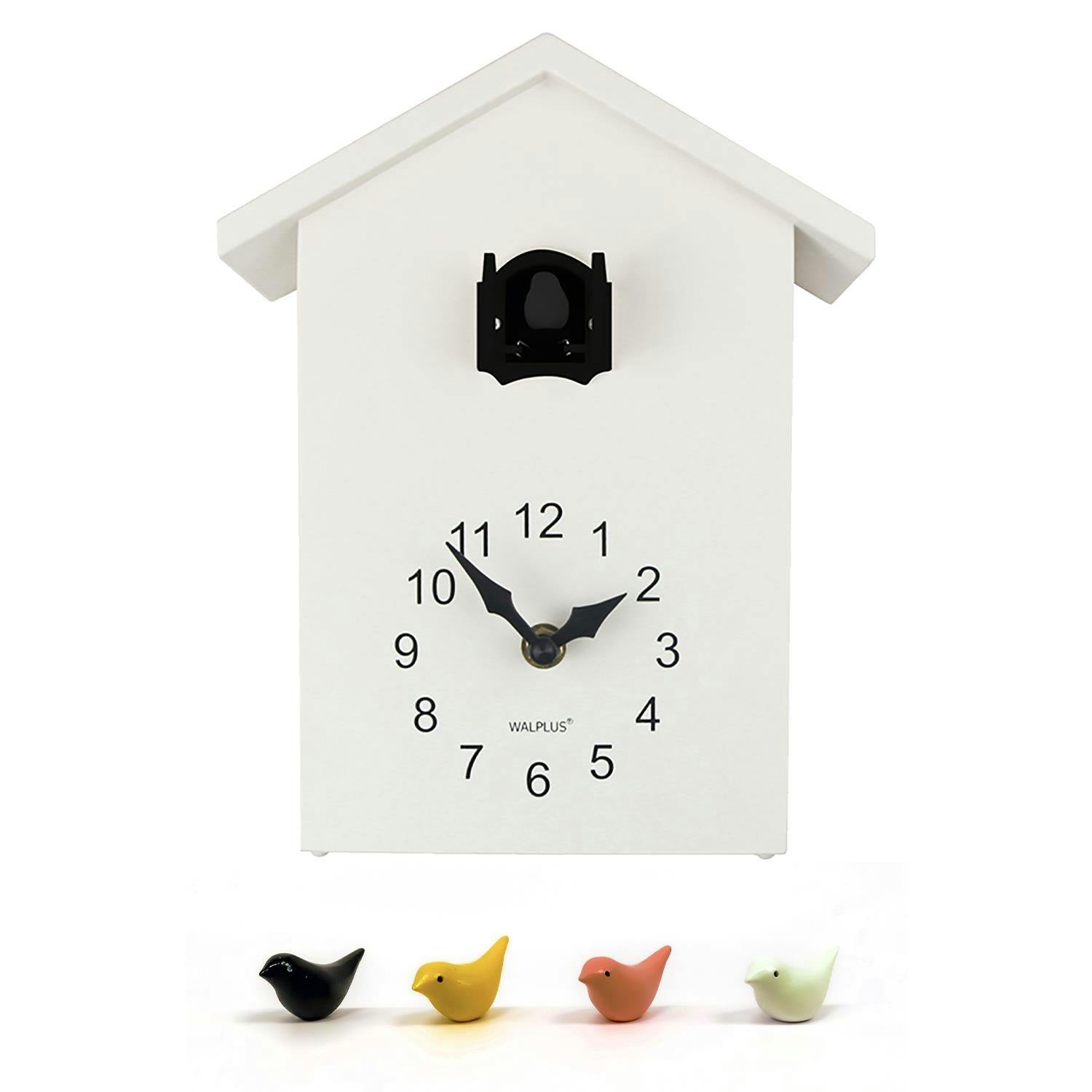 Walplus White/Black Wc2088t - Cuckoo Table Clock - Window