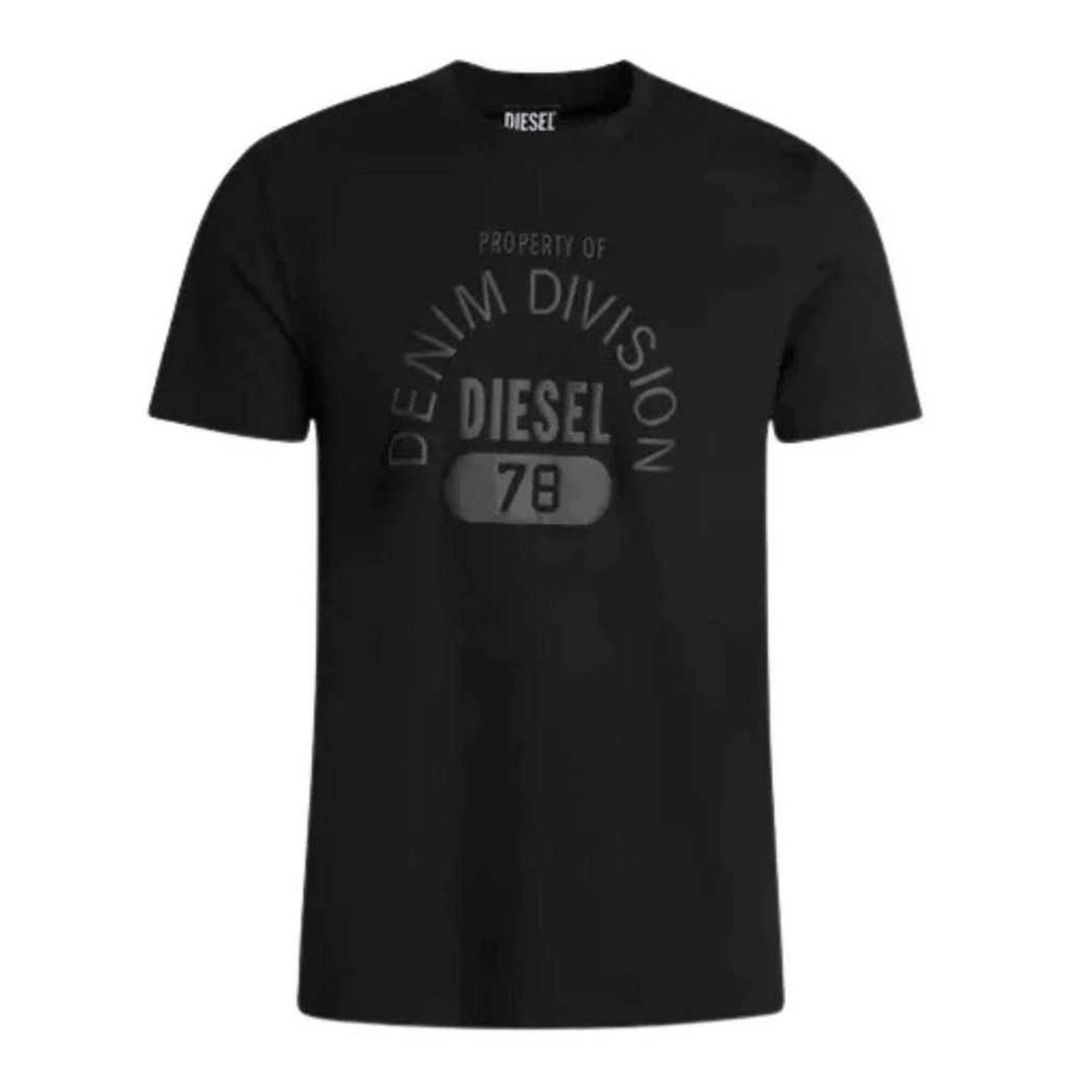 Diesel Unisex Black Adult Property Of Denim Division Logo T-Shirt - S - 100% Cotton