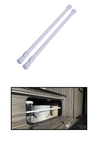 Olpro Telescopic Cupboard & Fridge Storage Bars 41-71Cm Pack Of Two