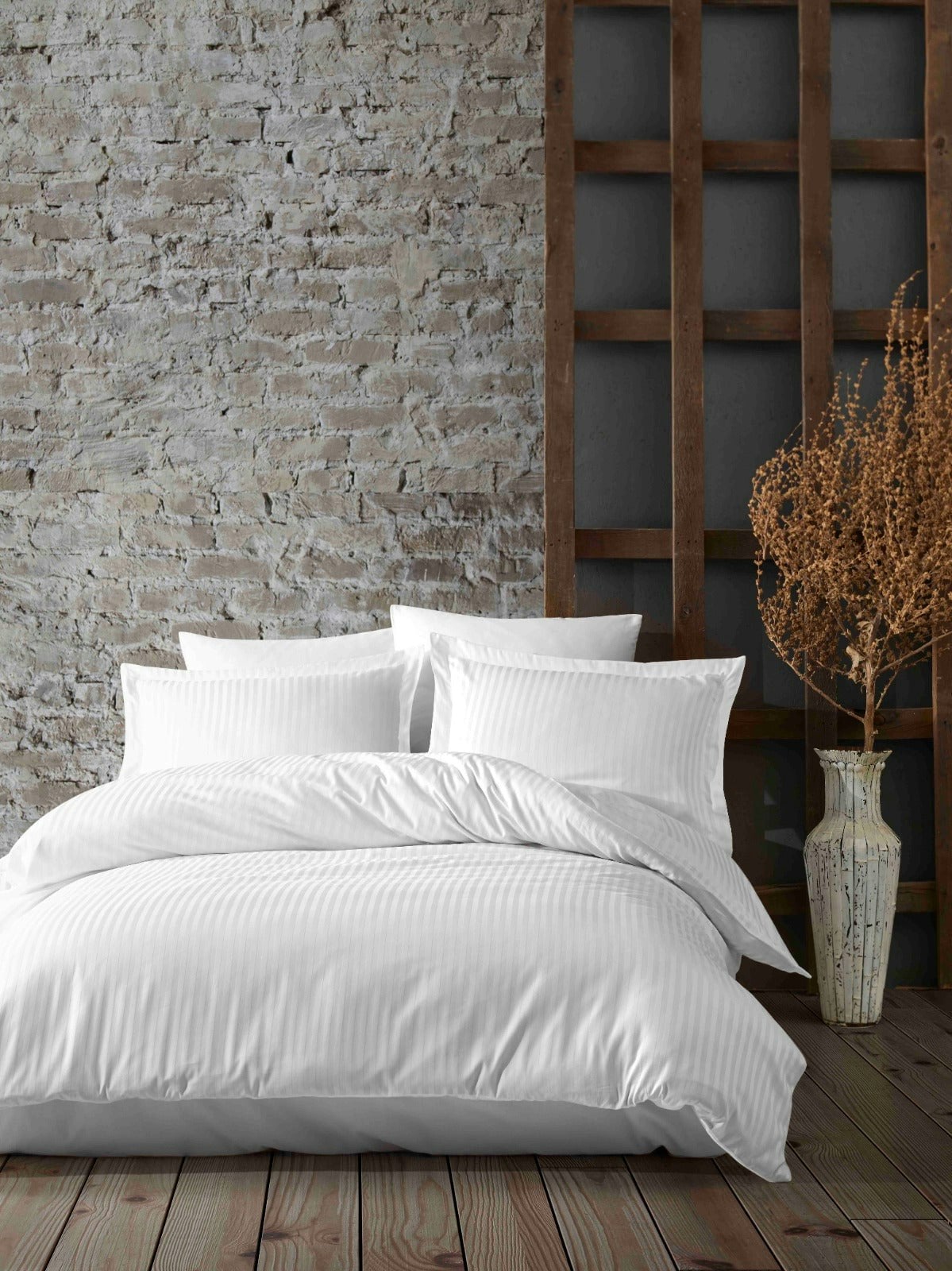 Rackhams White Pure Collection Cotton Sateen 6-Piece Duvet Cover Set