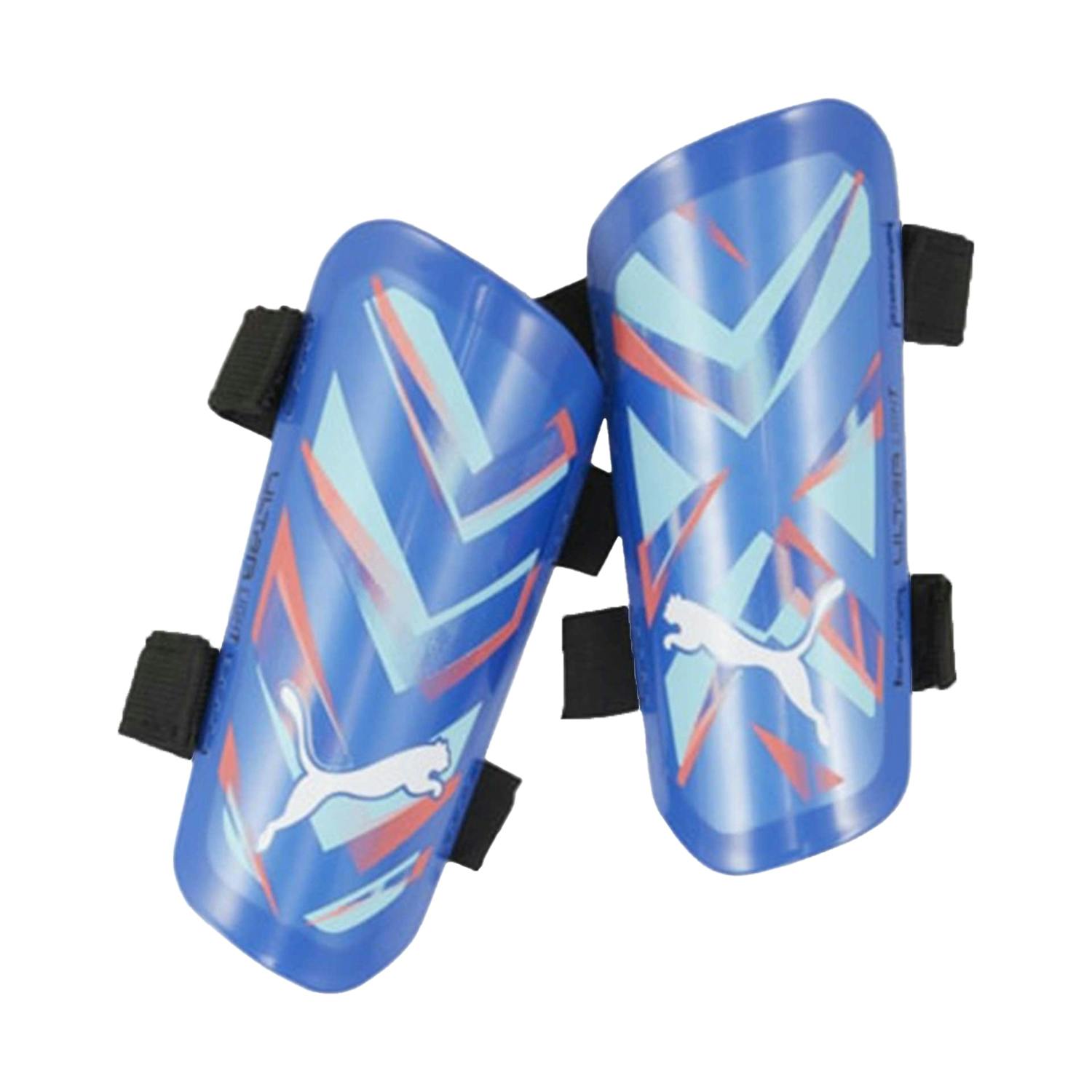Puma Light/Blue Ultra Dual Straps Shin Guards - Blue/Peppermint - Blue/Peppermint - L - 20% Rubber/20% Propylene/20% Polyester/20% Polyamide/20% Eva