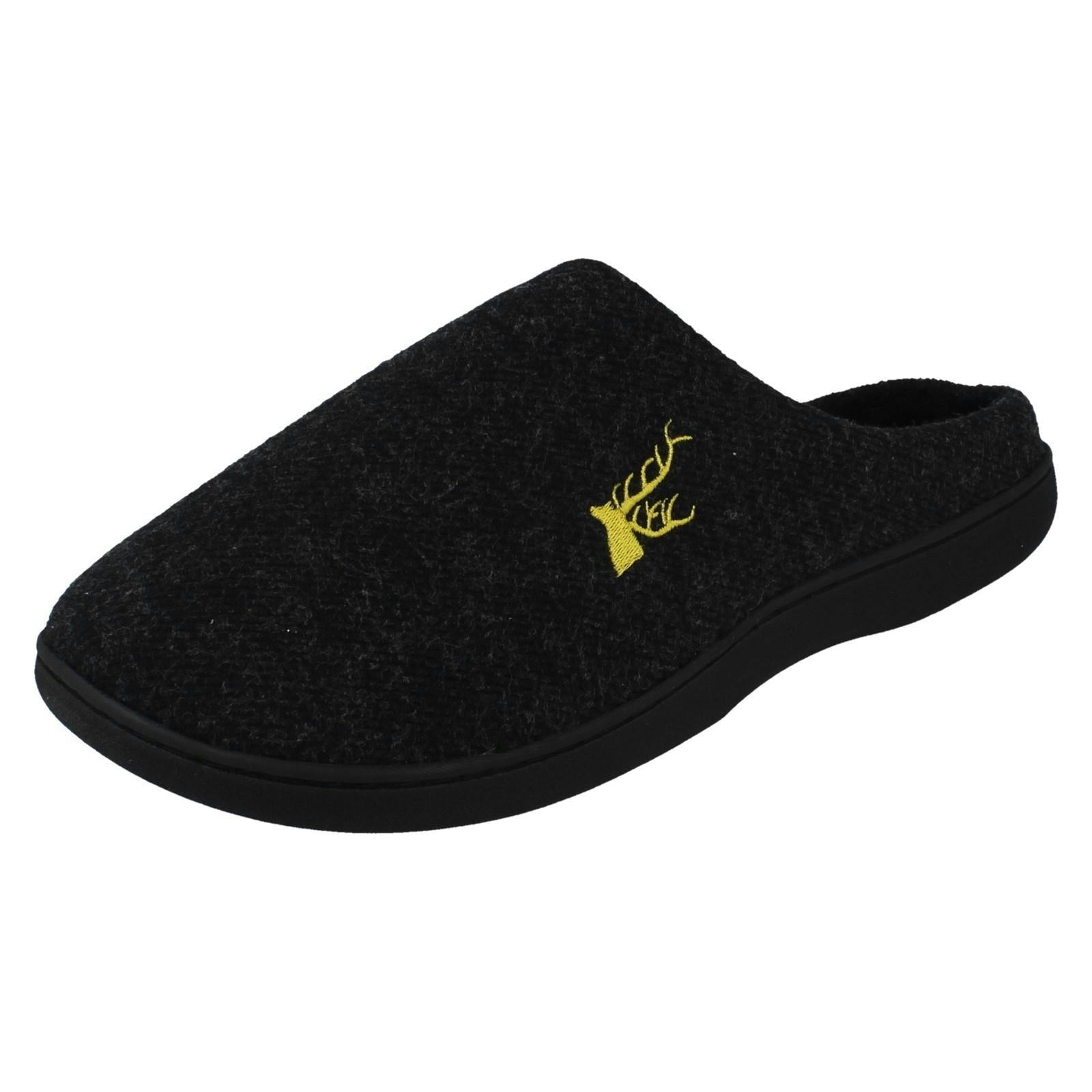 Rosebank Men's Black Casual Slippers Danny - Uk 7-8