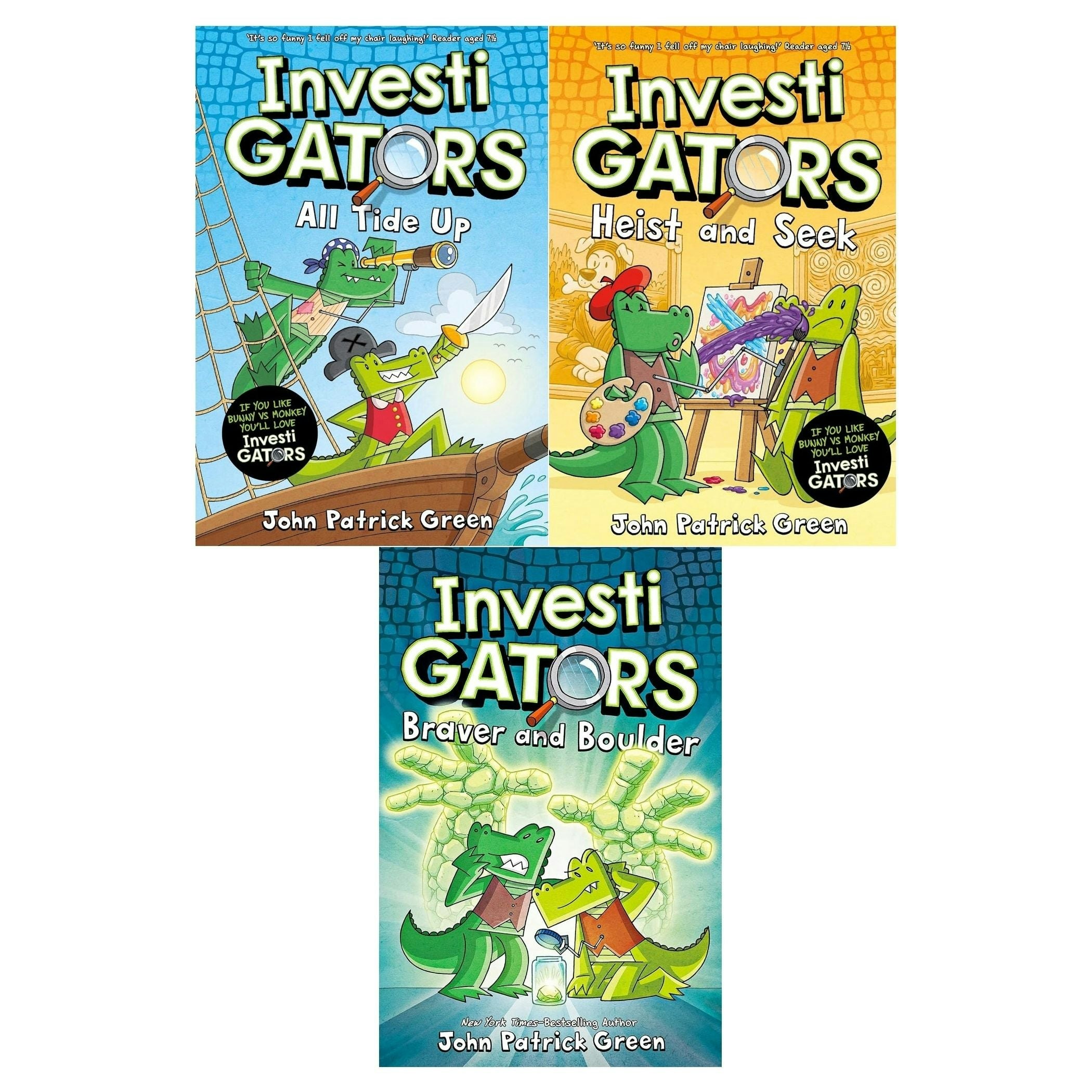 Various Publishers Green Investigators Series John Patrick Collection 3 Books Set Set 2 (Braver And Boulder, Heist And Seek, All Tide Up [Hardcover])