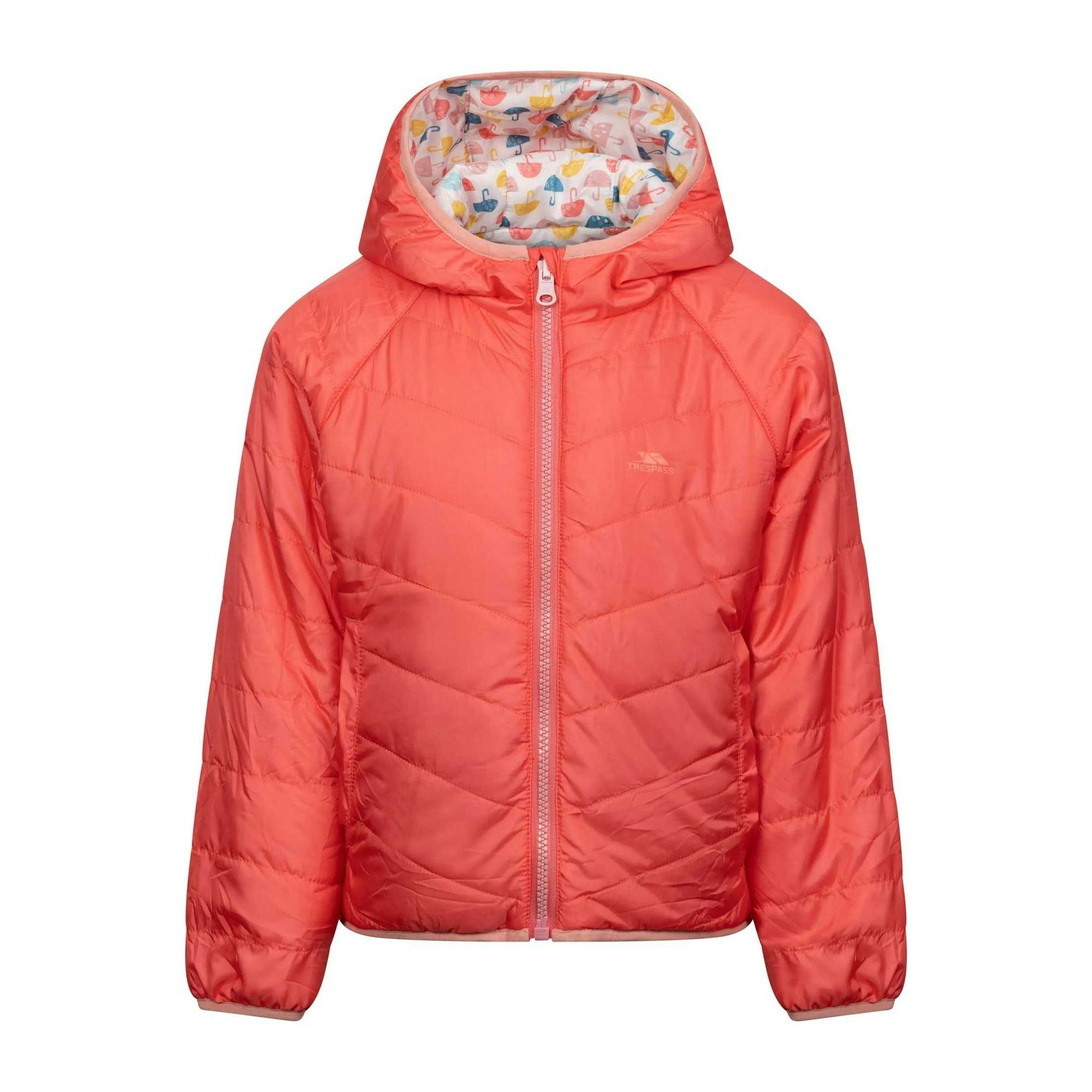 Trespass Orange Childrens/Kids Dessie Reversible Padded Jacket - Soft - 9-10 Years - Soft - 100% Polyester