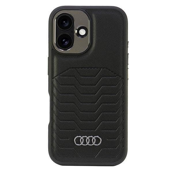 Audi Black Synthetic Leather Hardcase With Magsafe For Iphone 16 6.1" - Au-Tpupcmip16-Gt/D3-Bk