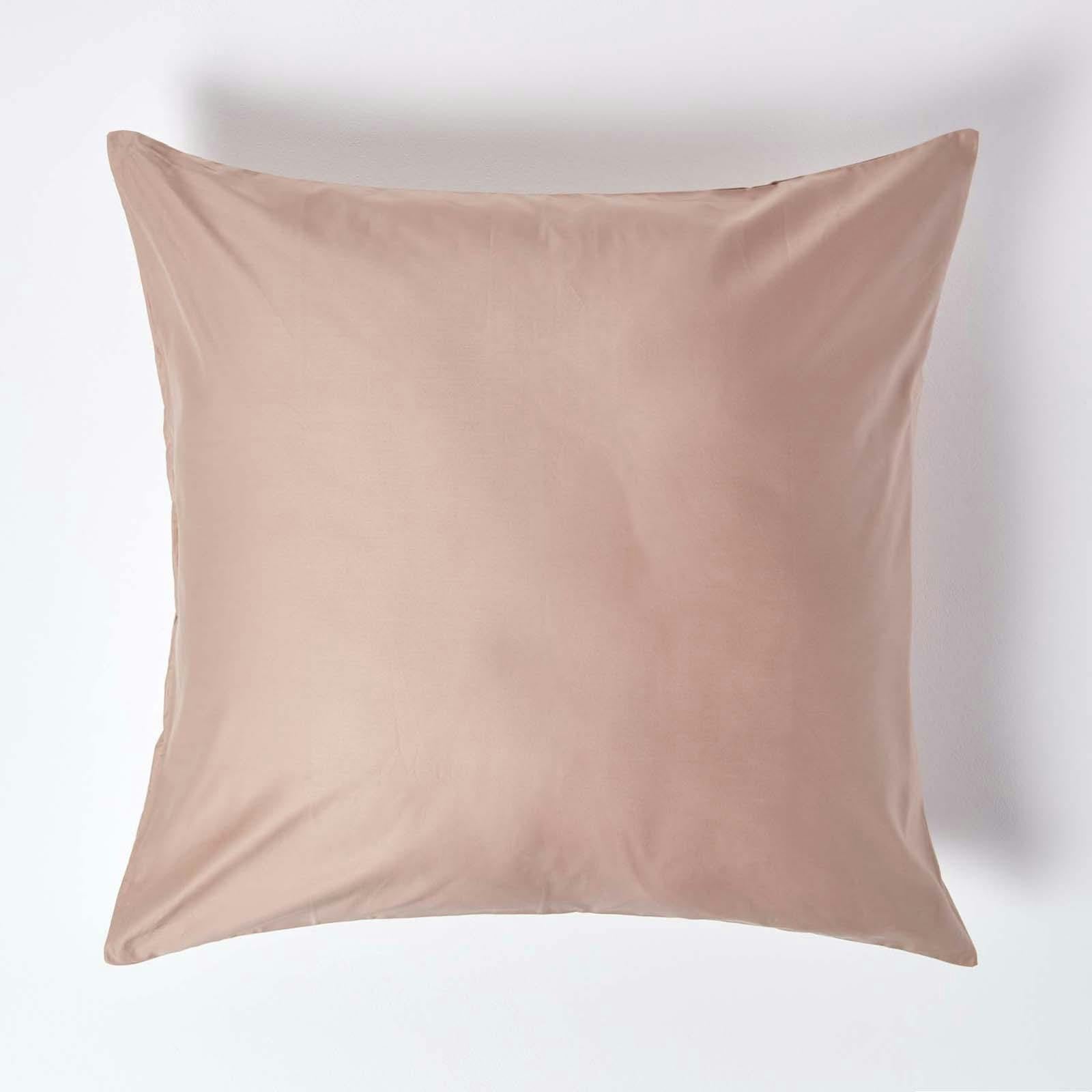 Rackhams Premium 1000 Tc Egyptian Cotton Sateen Weave Pillowcase, European Size - Mink - 80 X 80 Cm