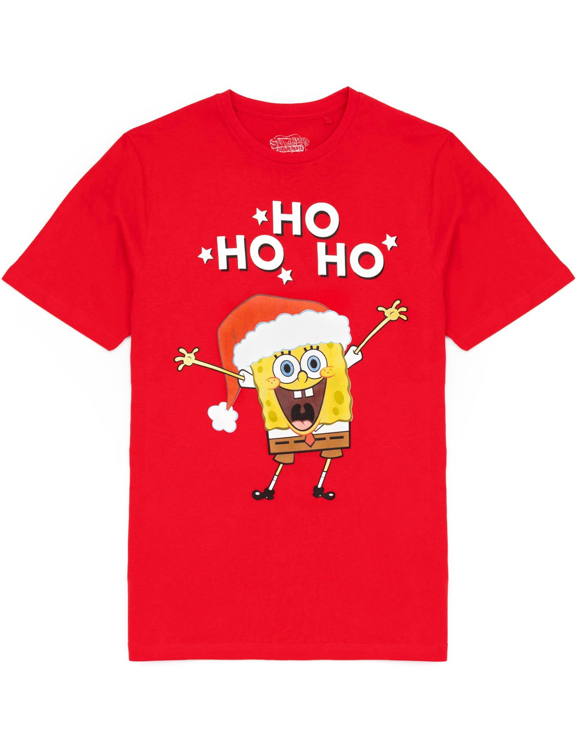 Vanilla Underground Men's Red Spongebob Squarepants Character Short Sleeved T-Shirt - Medium