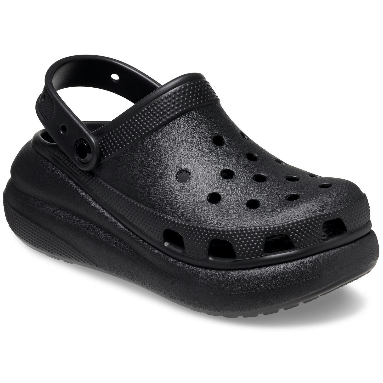Crocs Women's Black Classic Crush Clog - - Size 8