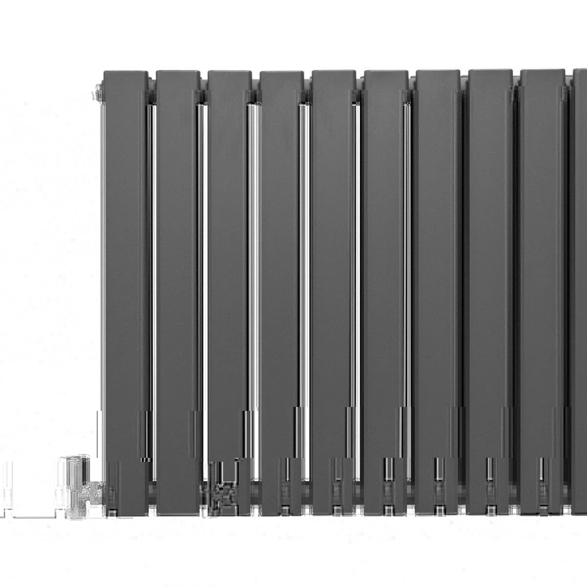 Monstershop Unisex Grey Designer Flat Panel Radiators Anthracite 600Mm X 910Mm - Image 2