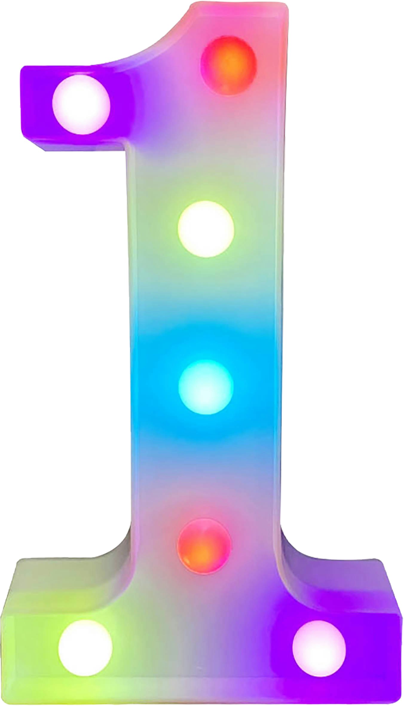 St Helens Battery Operated Rgb Number With Remote Control Number 1