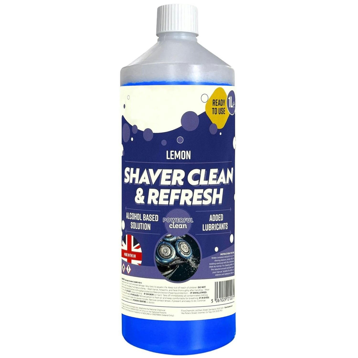 Storm Trading Group 1 Litre Shaver Cleaning Refill Fluid Handy Size Bathroom Bottle Clean & Renew Cartridge - 2 X