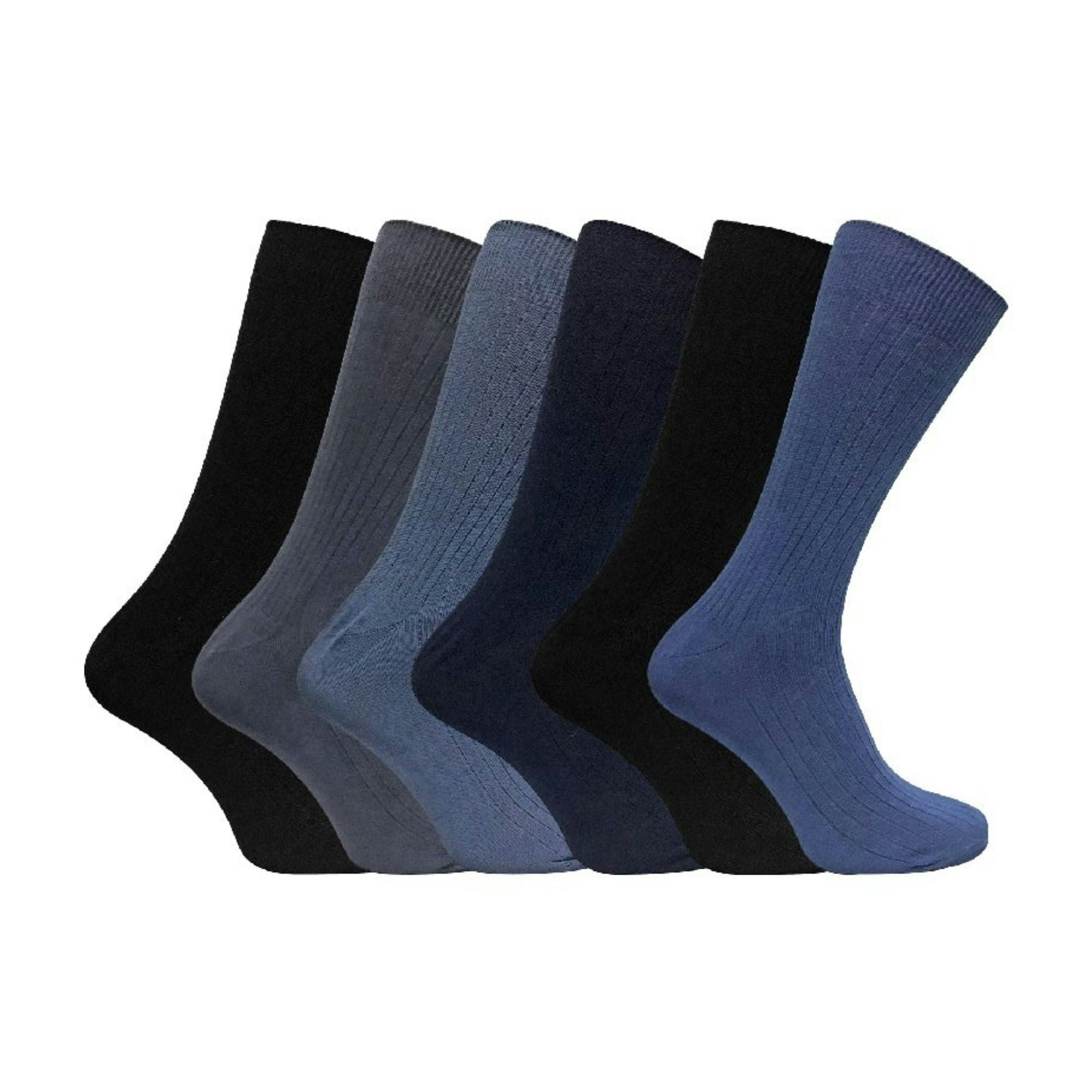 Sock Snob Men's Thin Soft Cotton Plain Coloured Socks (Multipack Options) - Se002 Bng - 11-14 Uk - 6 Pack
