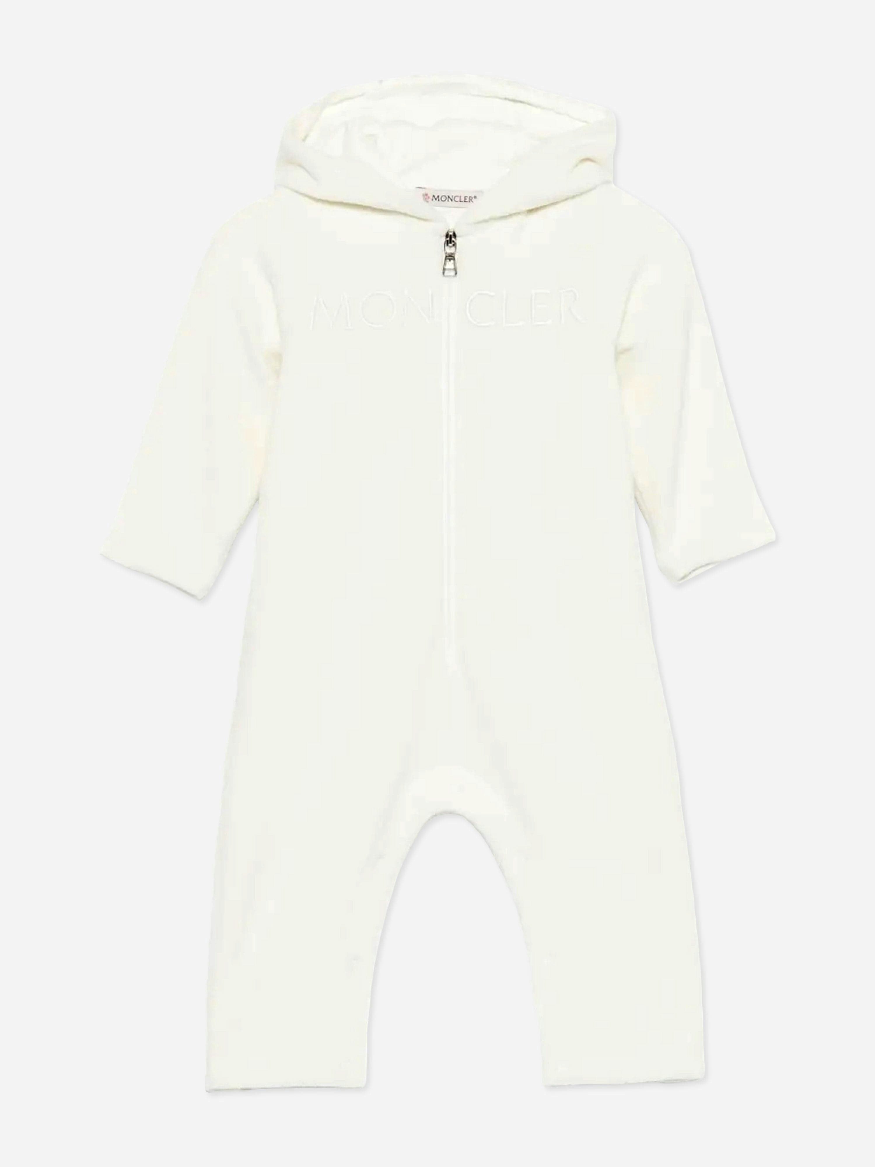 Moncler Enfant Ivory Baby Romper With Ears In - 12 - 18 Mths