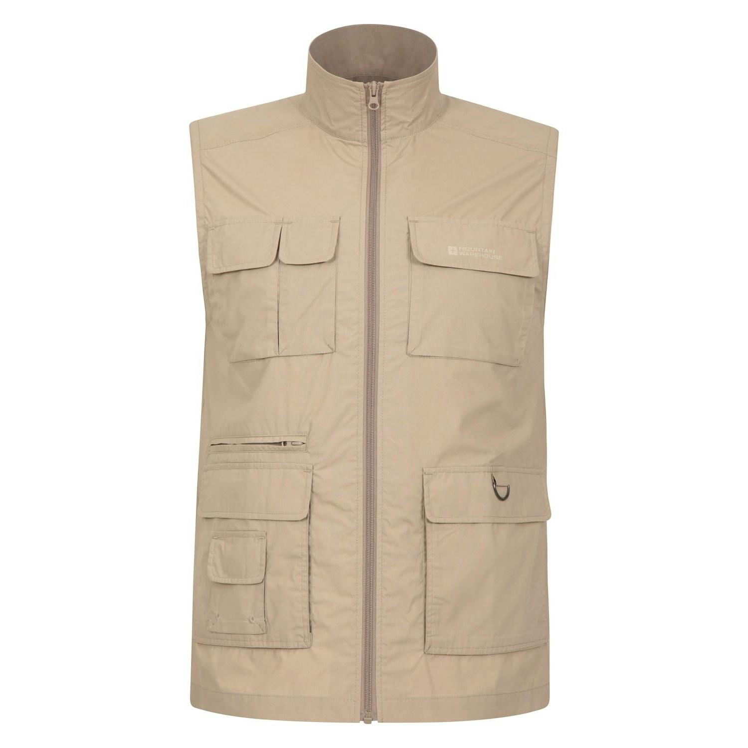 Mountain Warehouse Men's Beige Trek Ii Gilet - Xl - 65% Polyester/35% Cotton