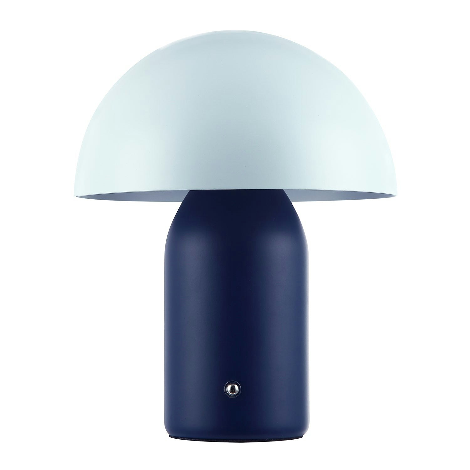 Happy Homewares Blue Modern Rechargeable Mushroom Table Lamp In Midnight And Nova - Touch Dimmer