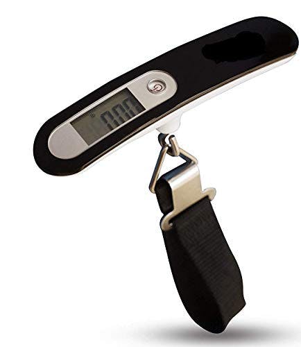 Kav Red/Black Portable Luggage Scale Digital Travel Scale Suitcase Scales Weights With Tare Function 110 Lb/ 50Kg Capacity