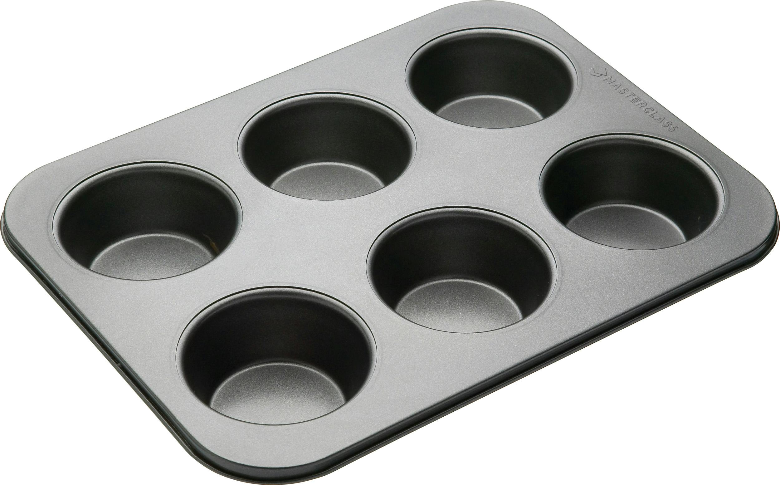 Rackhams Grey Non-Stick American Muffin Pan - Steel - Baking Tray