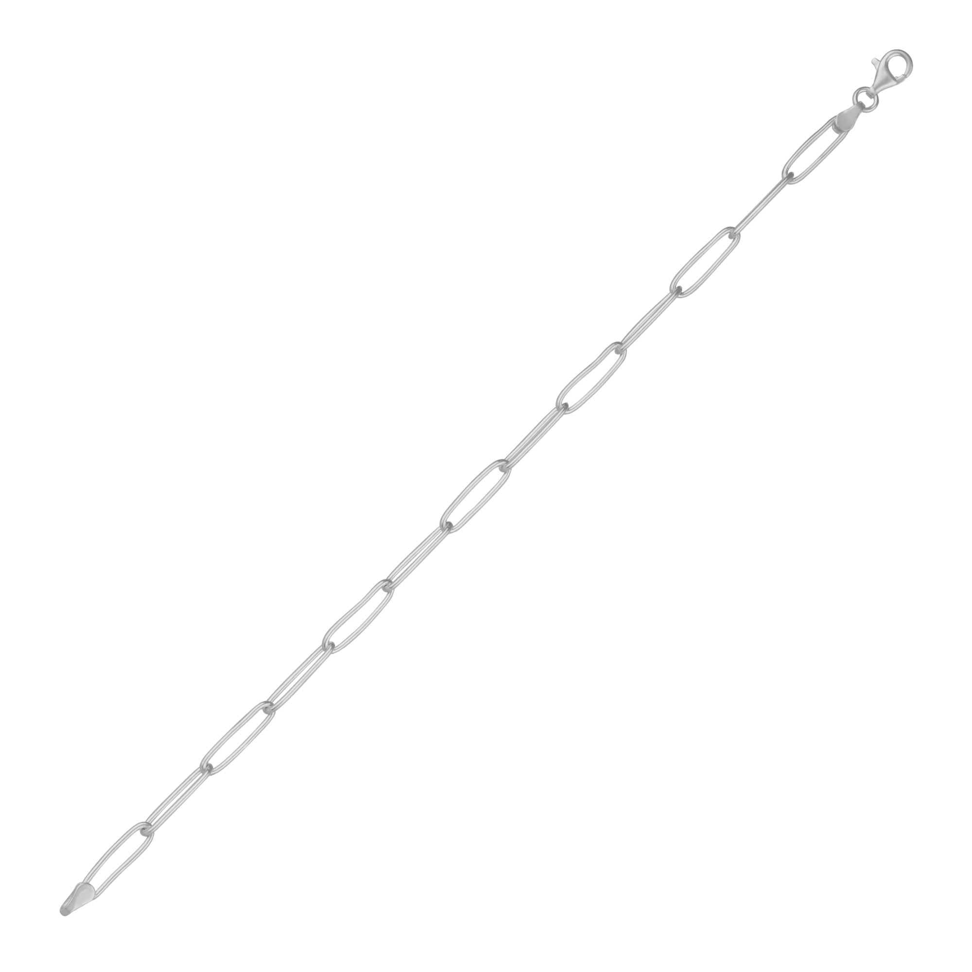 Spero London Silver Sterling Rectangular Large Chain Bracelet - Image 2