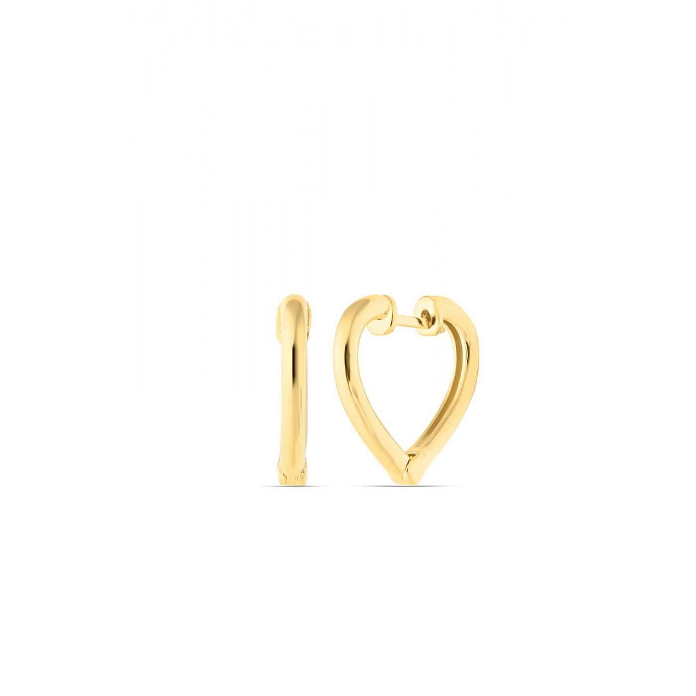 Spero London Silver/Gold Sterling Heart Hoop Earrings