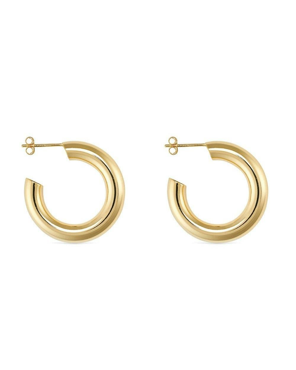 Elk & Bloom Women's Gold Chunky 14K Plated Hoop Earrings - No, Thank You