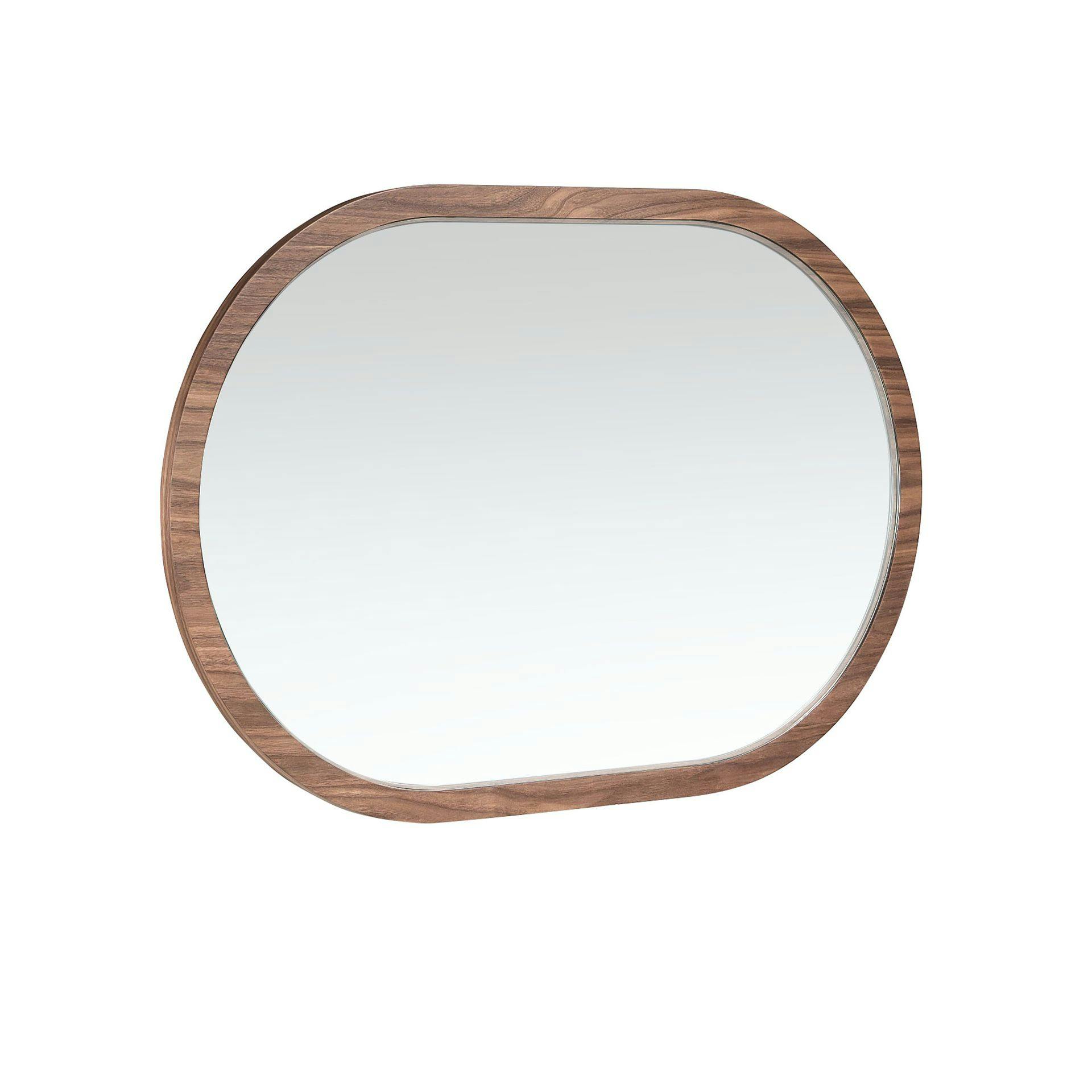 Rackhams Light Oval Half Point Walnut Wall Mirror 3295