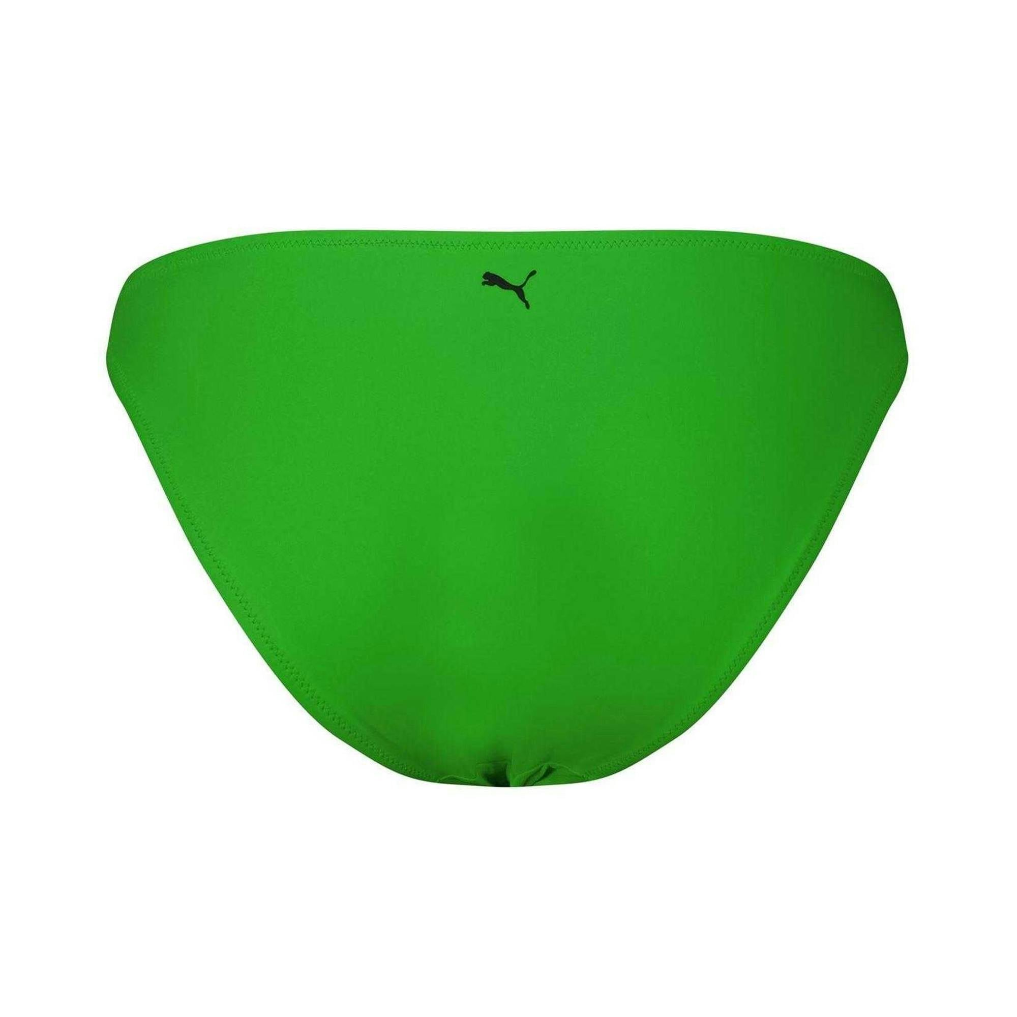 Puma Women's Green Hipster Bikini Bottoms - Bright - 16 Uk - Bright - 81% Recycled Polyamide/19% Elastane
