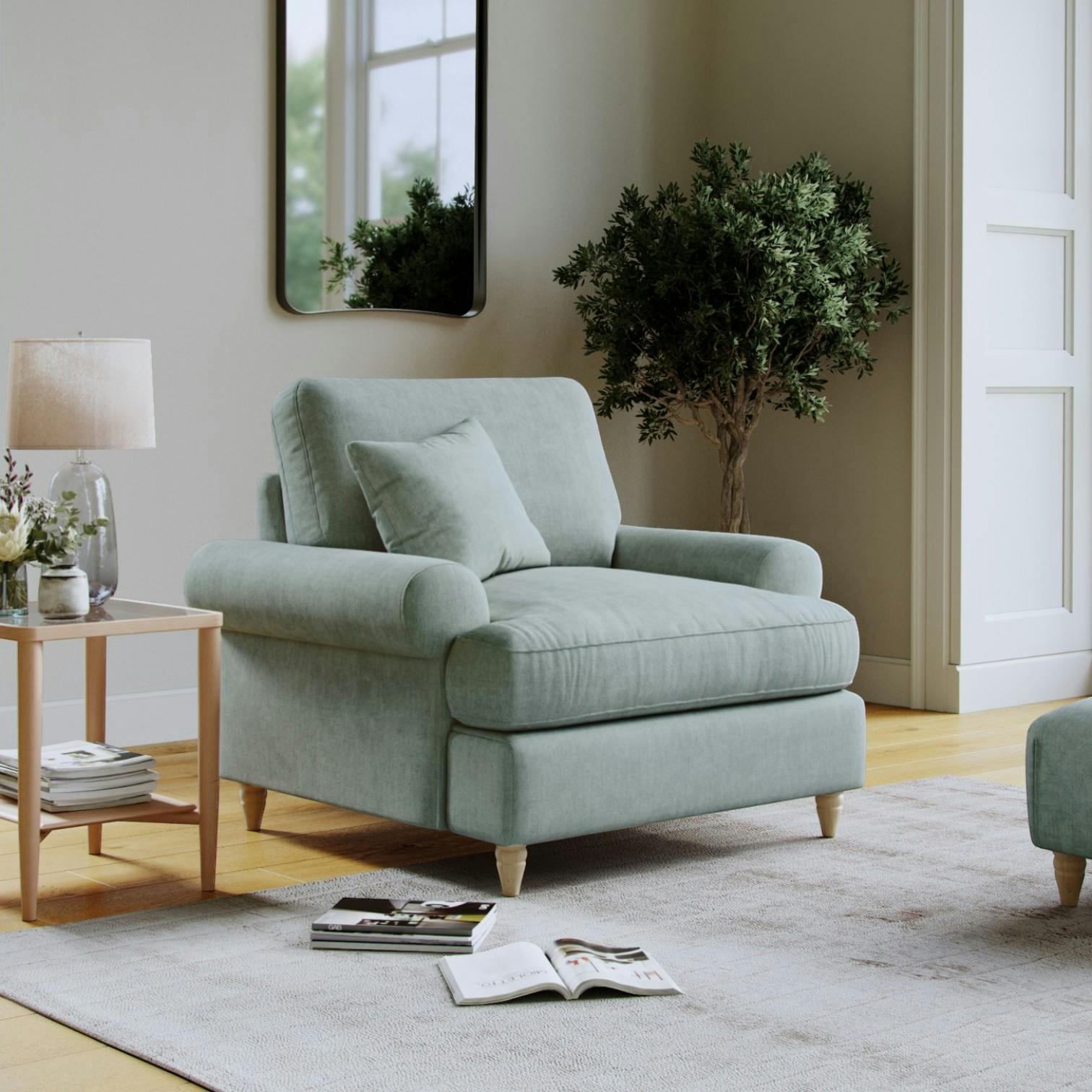 Rackhams Brentwood Armchair - Aqua