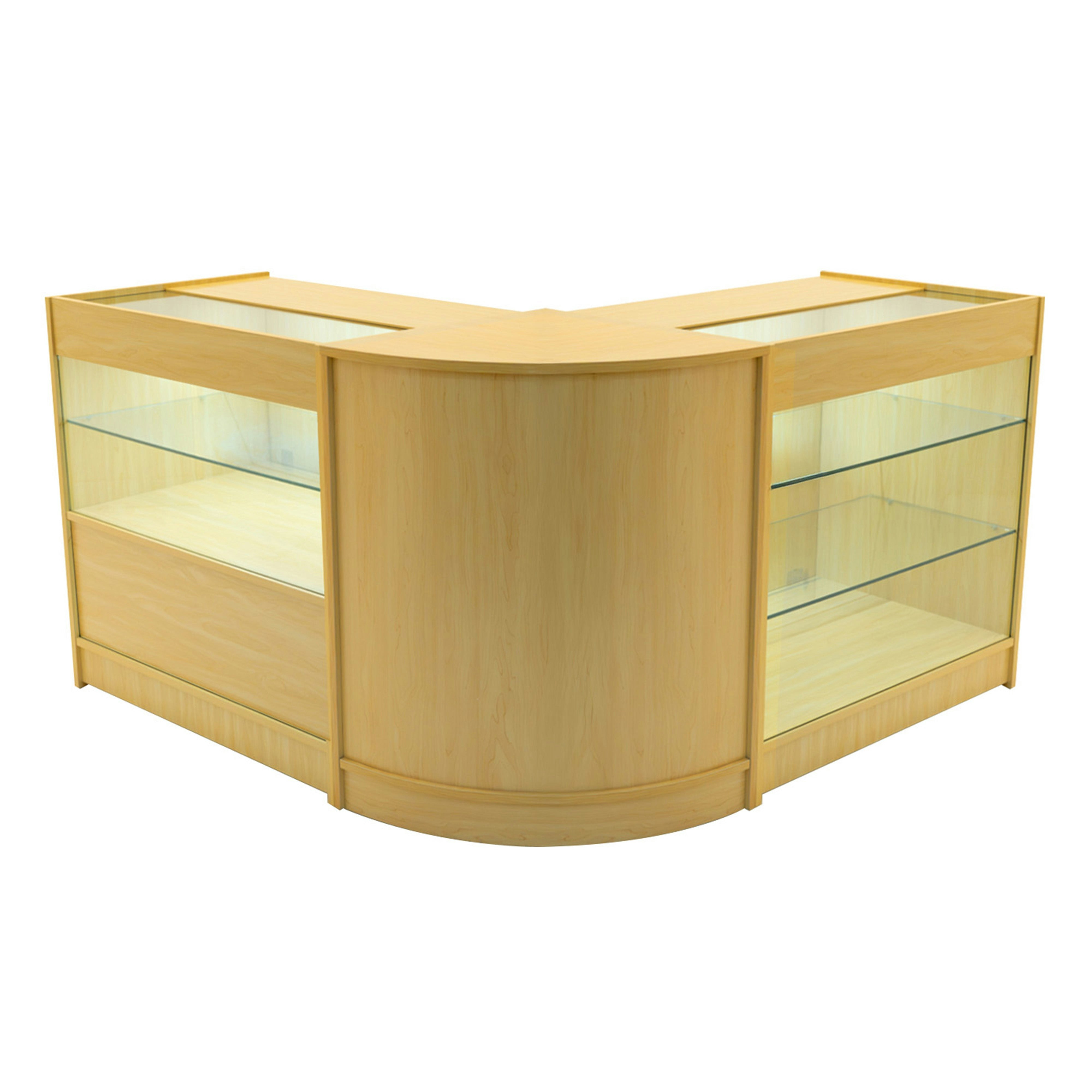 Rackhams White Hera Led Shop Counter Set K900, C900 & Cm60 - Maple