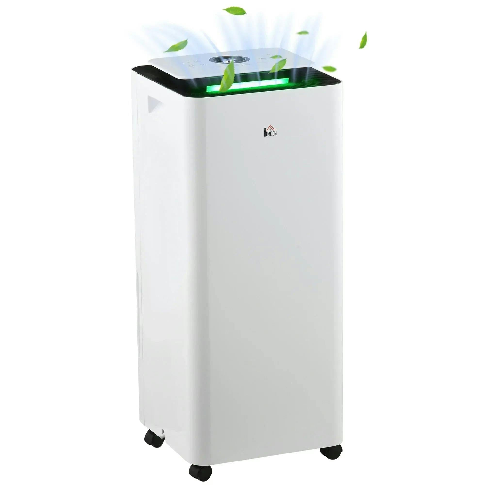 Homcom Light 16L/Day Protable Quiet Air Dehumidifier With Purifier, Timer - Image 6