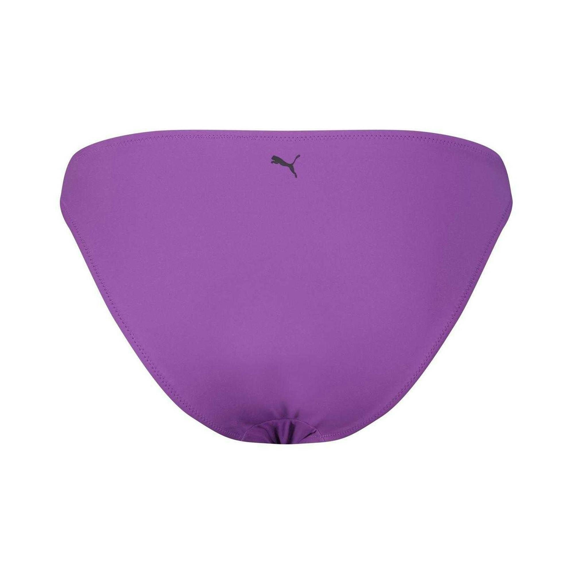 Puma Women's Purple Hipster Bikini Bottoms - 14 Uk - 81% Recycled Polyamide/19% Elastane