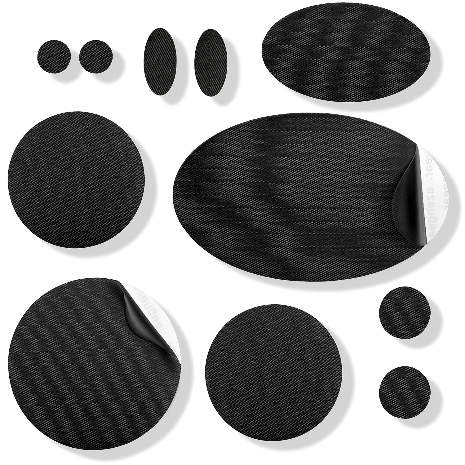 Azengear Black Jacket Repair Patches - Waterproof, Self-Adhesive, Tear-Cold-Heat-Resistant