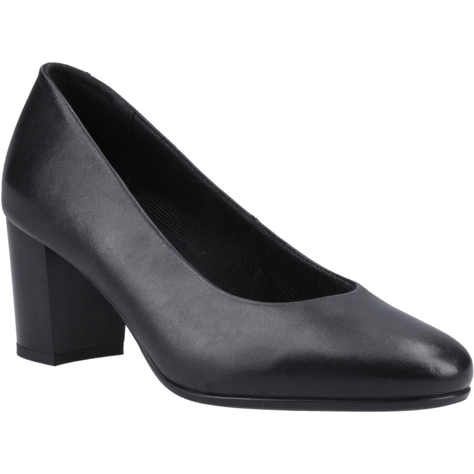 Hush Puppies Women's Black Ivana Leather Shoes - Size 4