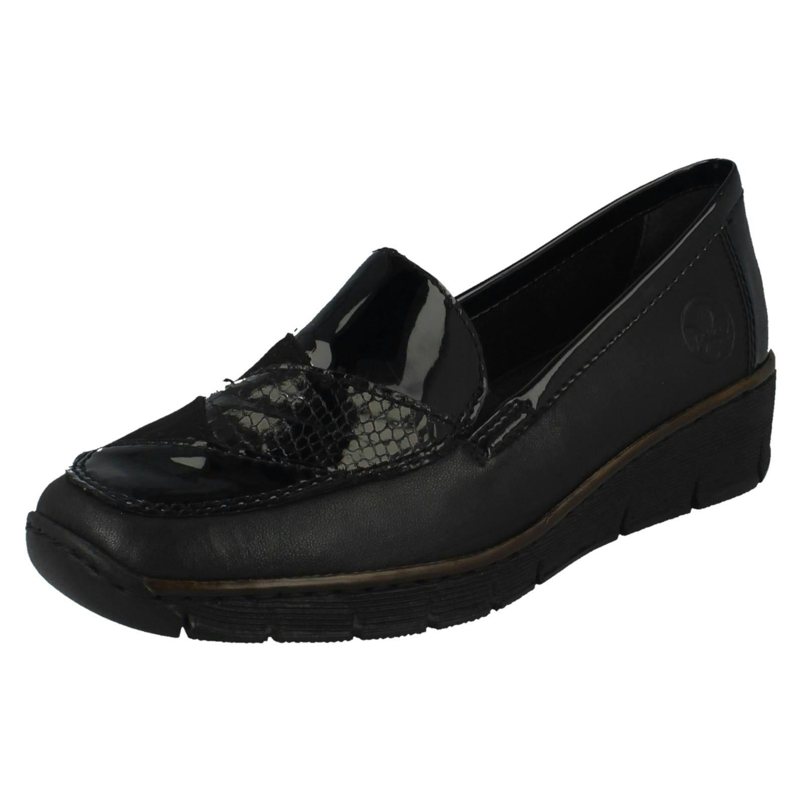 Rieker Women's Black Slip On Shoes 53785 - Uk 6.5