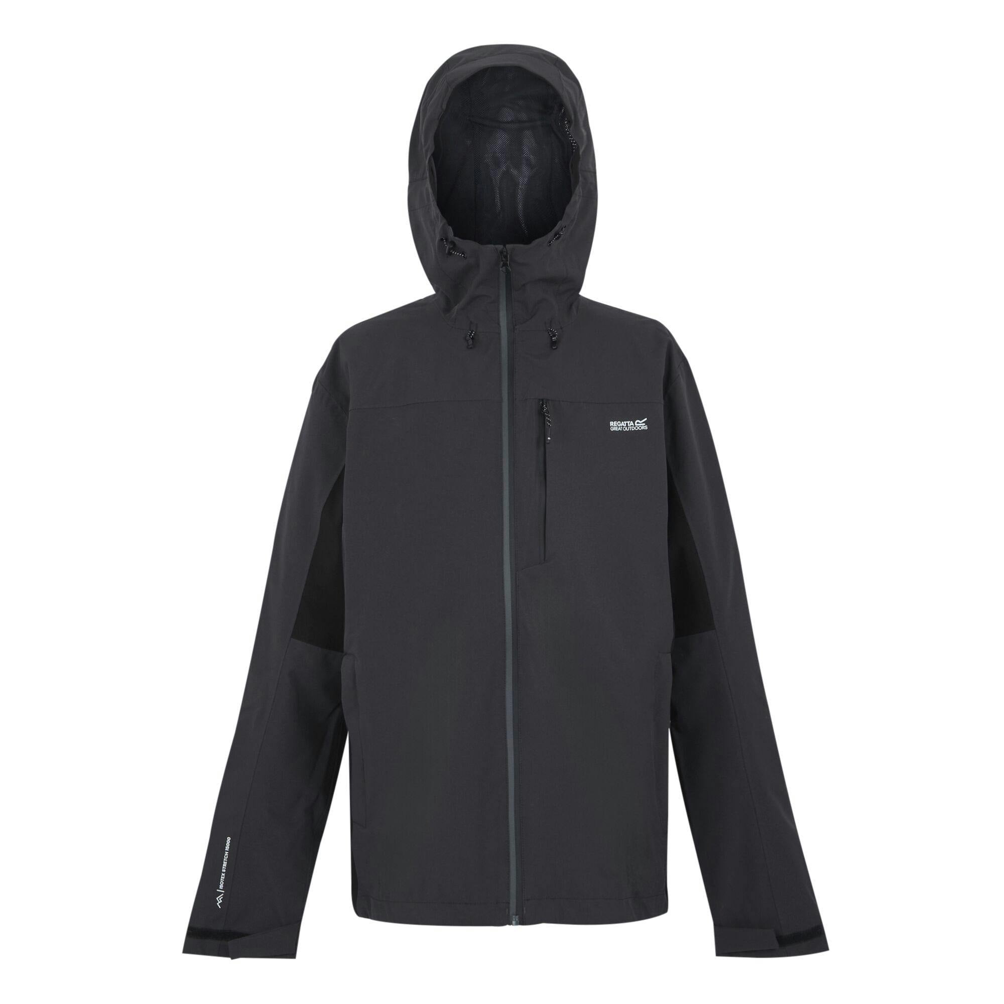 Regatta Men's Black Birchdale Ii Waterproof Jacket - Ash/ - 4XL - Ash/ - 100% Recycled Polyester