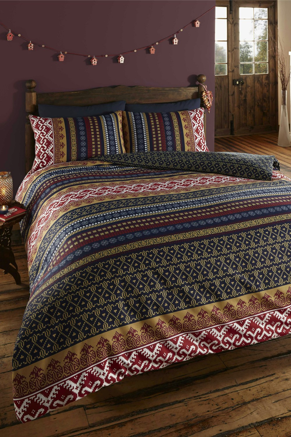 Rackhams Light Orkney Print Duvet Cover Set - Multi - King