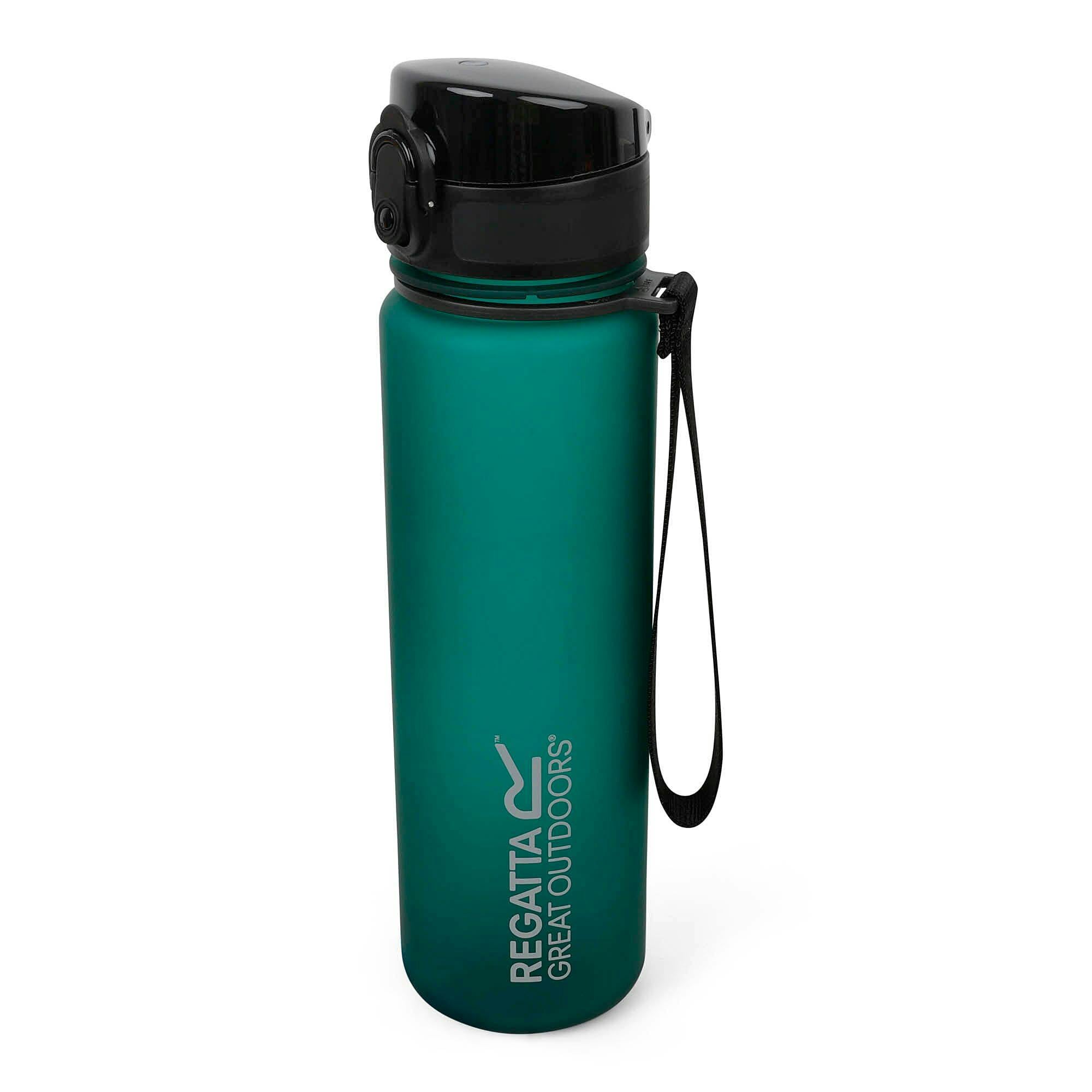 Rackhams Great Outdoors 0.6L Tritan Drinks Flip Flask - Jade - One Size - Jade - 80% Tritan Copolyester Plastic/10% Thermoplastic Elastomer/10% Polycarbonate