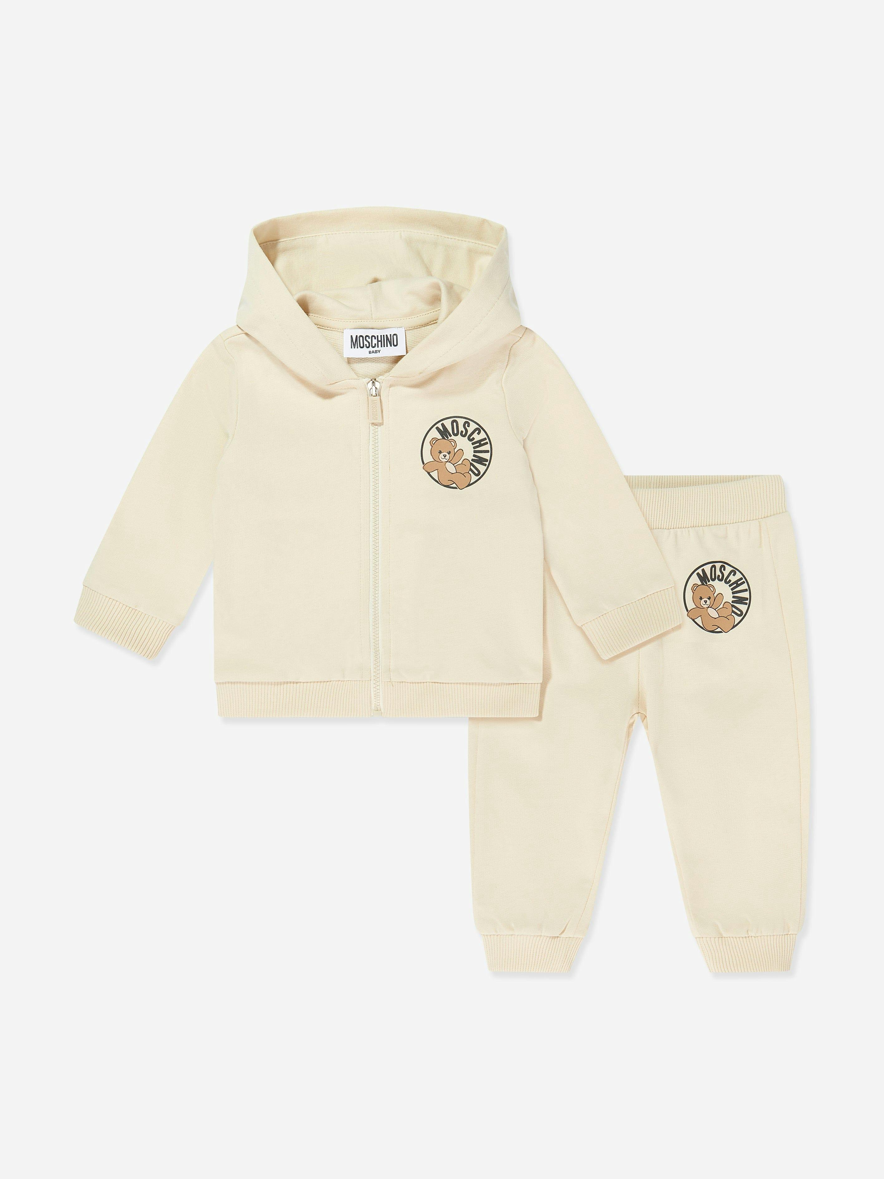 Moschino Kids Beige Moschino Baby Teddy Bear Logo Tracksuit In - 3 Yrs